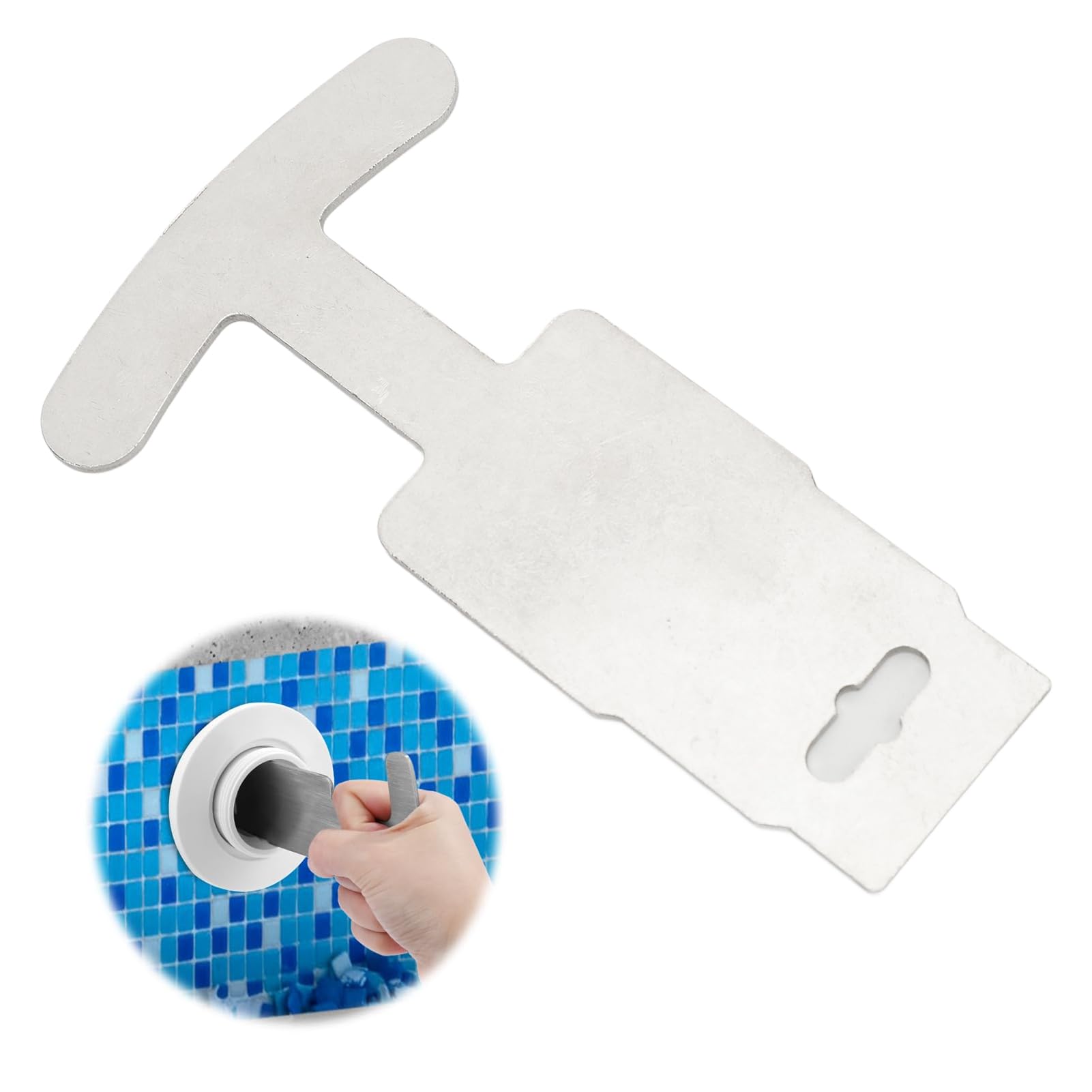 Extracteur De Bouchon De Piscine - Outil Métal Robuste Pour Retirer Les Bouchons D'hivernage - Acier Inoxydable - Idéal Entretien Piscine Creusée