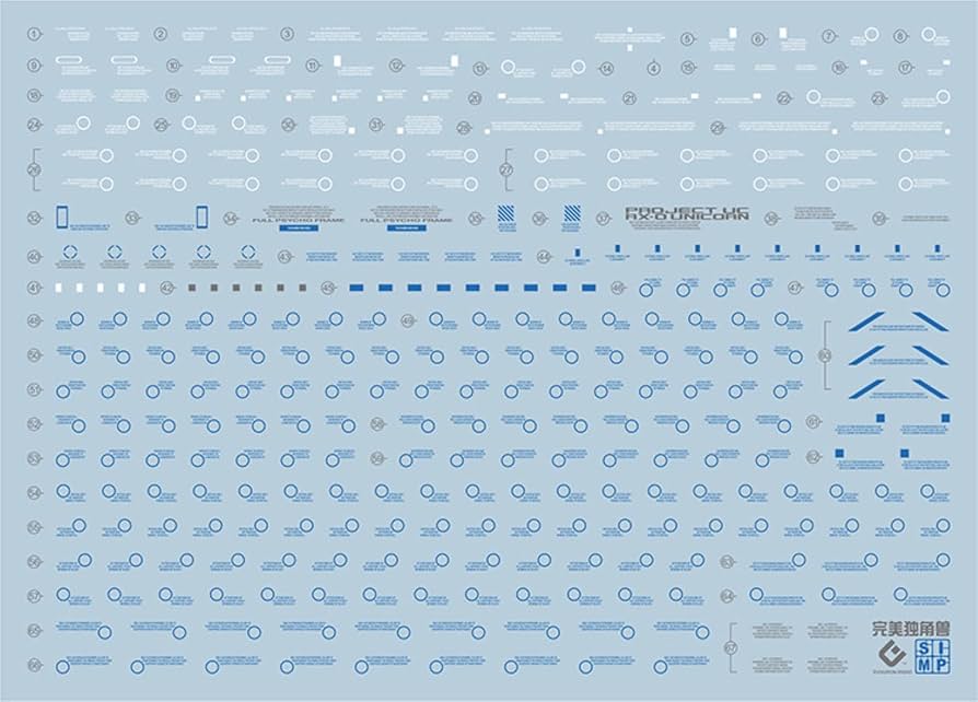 BANDAI - MG 1100 ユニコーンガンダム ペルフェクティビリティ デカールDXセット MG 1100 ユニコーンガンダム ペルフェクティビリティ デカールDX