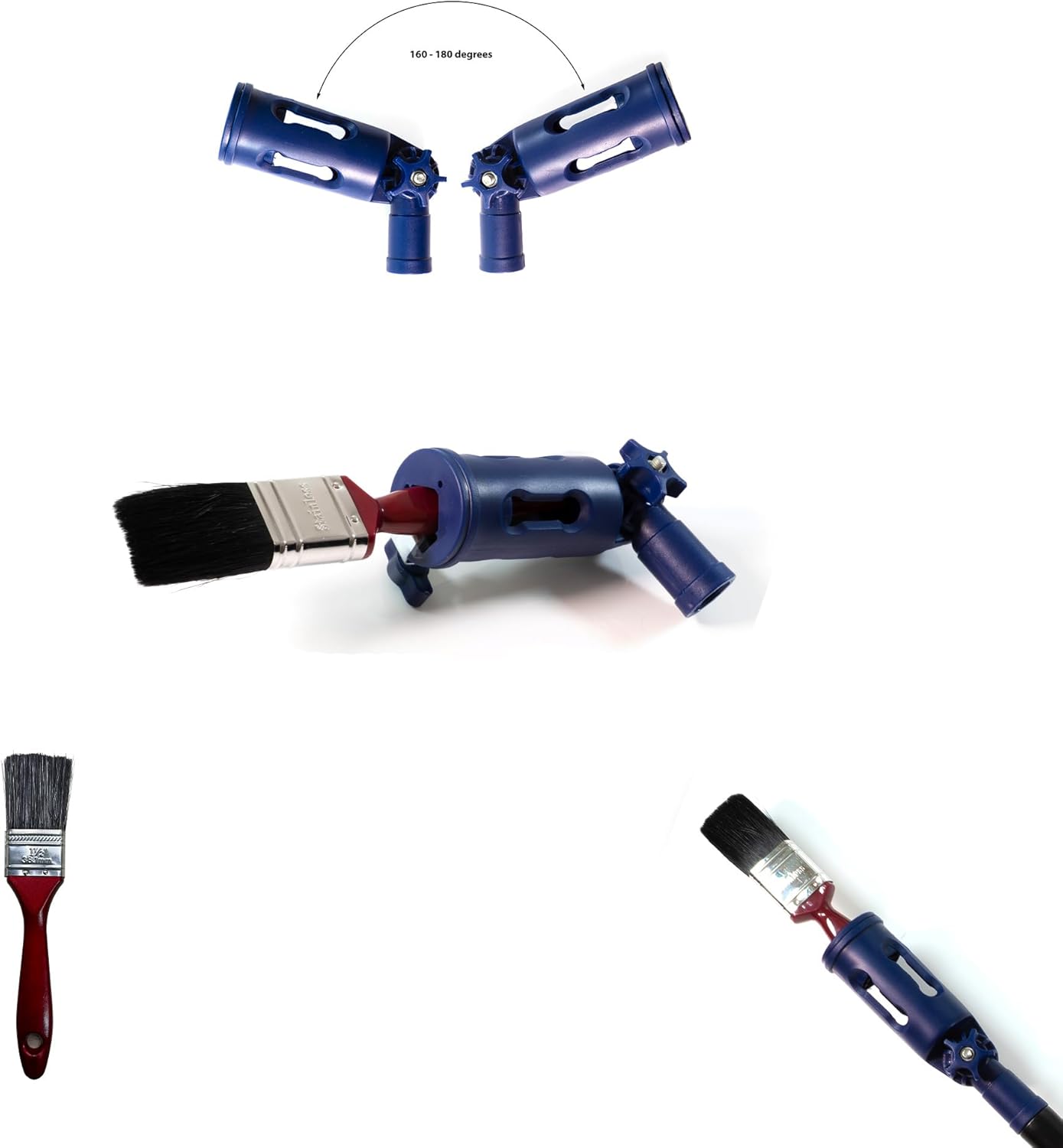 Pudello Way MultiAngle Paint Brush Holder Extension Pole Attachment for Paint Brush