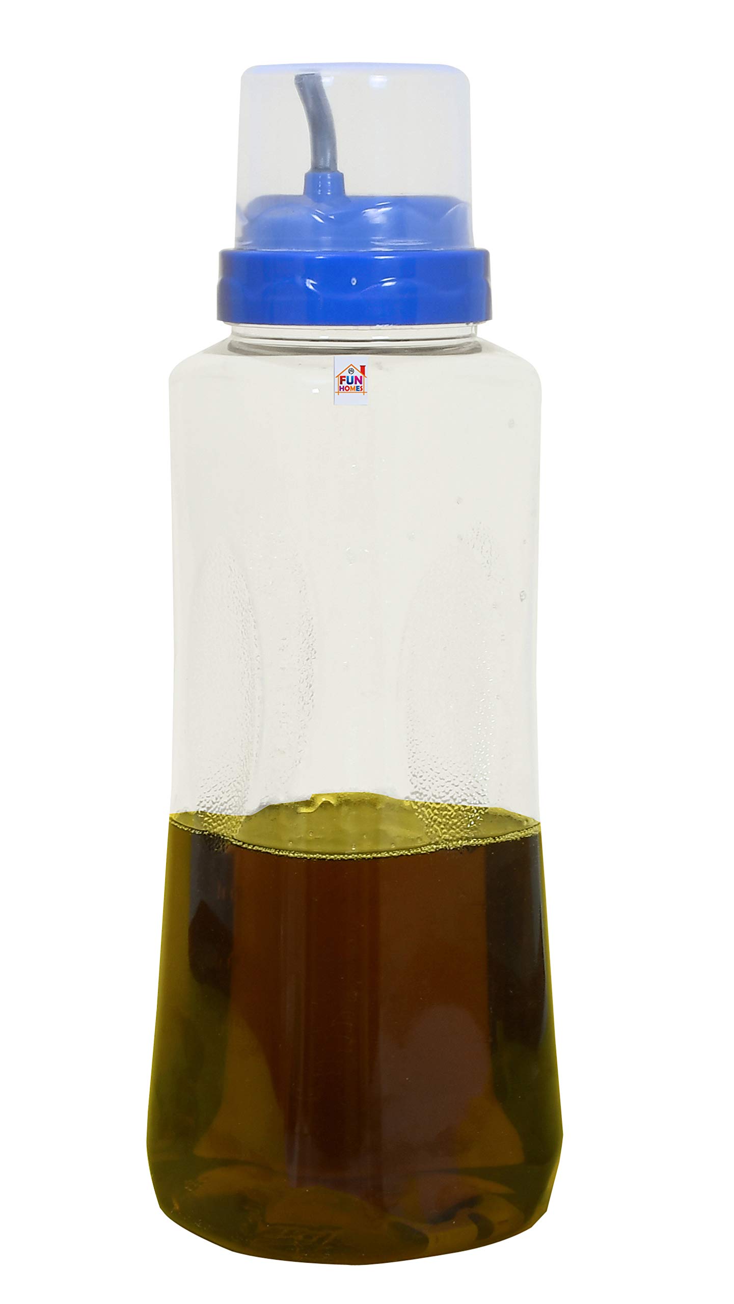Fun Homes Plastic Leakproof Drop Oil Bottle Olive Oil Dispenser for Kitchen Storage Container,1 Ltr (Purple)