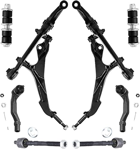 Miniatura 1436 de Detroit Axle - Kit de brazos de control de extremo delantero RWD para Dodge Ram 03-06 2500 3500, 2 brazos de control superior con rótula 2 varillas