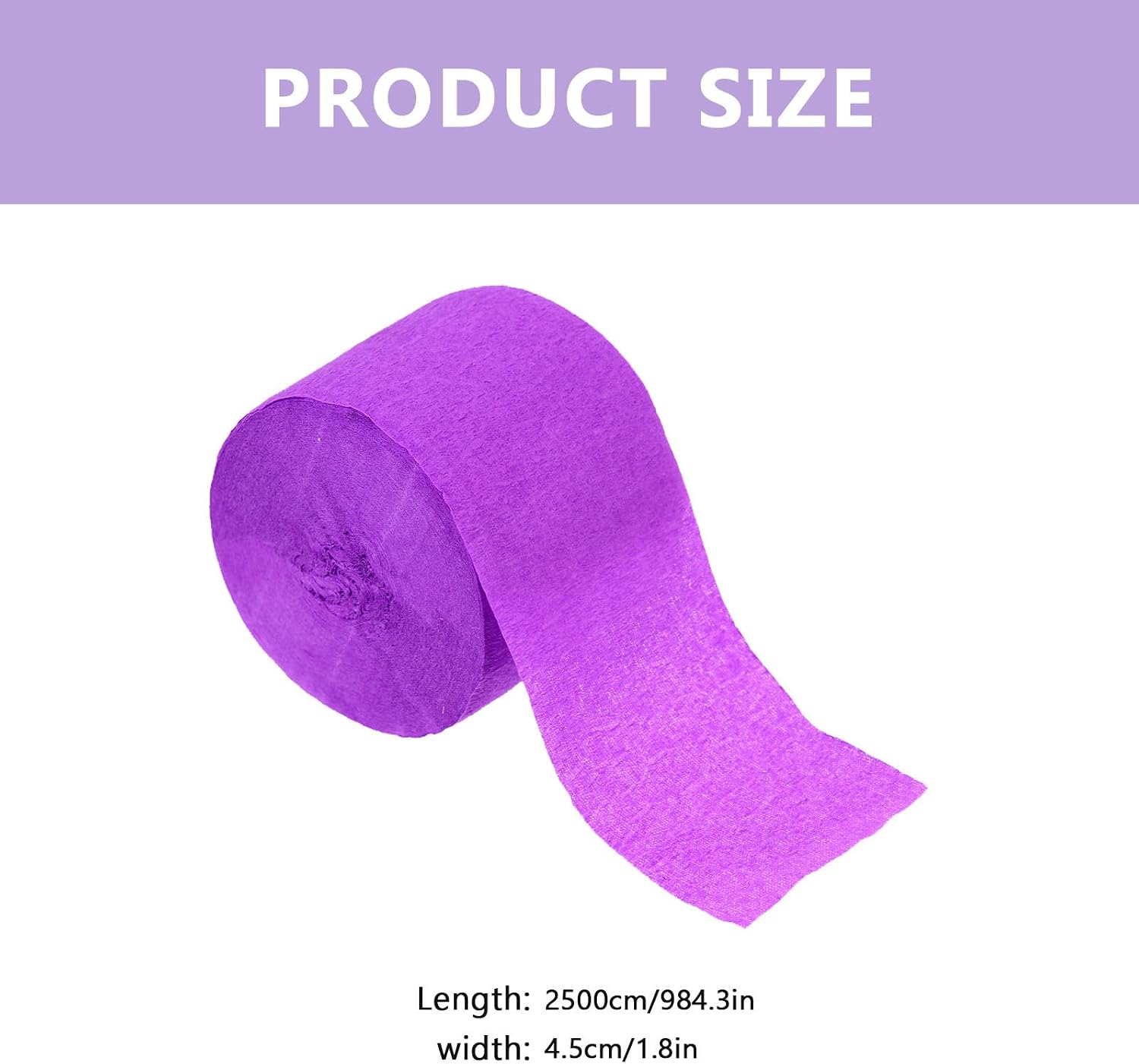 BUTIFULSIC Crepe Paper Streamers for Making Wreaths Halloween 6 Rolls Party Decorations in Purple and Orange Colors Paper Material Hanging Decor for Halloween Parties