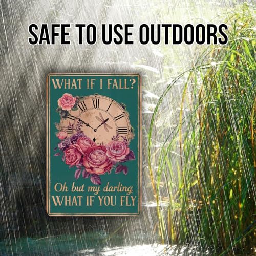 Vintage-Style-Wall-Sign-WHAT-IF-I-FALL-Clock-and-Roses-Design-Inspirational-Home-Decor-Accent-with-Golden-Lettering-and-Floral-Illustrations Vintage Style Wall Sign WHAT IF I FALL Clock and Roses Design Inspirational Home Decor Accent with Golden Lettering and Floral Illustrations