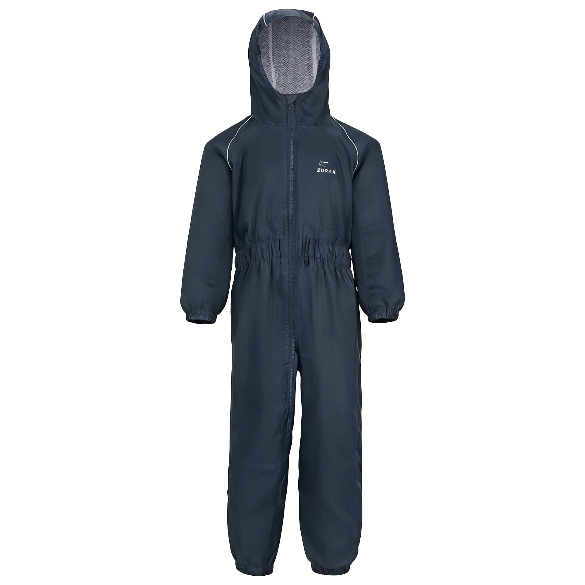 Zorax Wasserdichter Alles-in-einem-Regenanzug, leicht, für Jungen und Mädchen, Unisex, Pfützen-Regenmantel, winddichter Strampler mit Kapuze, Tragetasche
