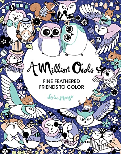 owl drawing - A Million Owls: Fine Feathered Friends to Color (Volume 5) (A Million Creatures to Color) (Volume 4)