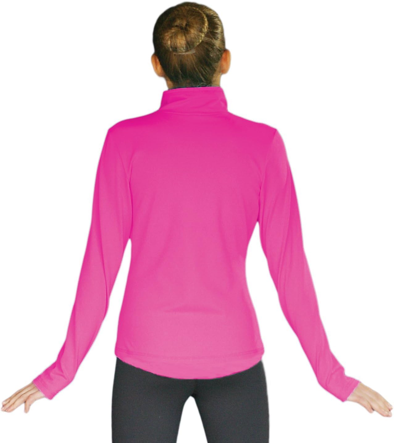 ChloeNoel JT811 Solid Fleece Fitted Elite Figure Skating Jacket w/Thumb Holes