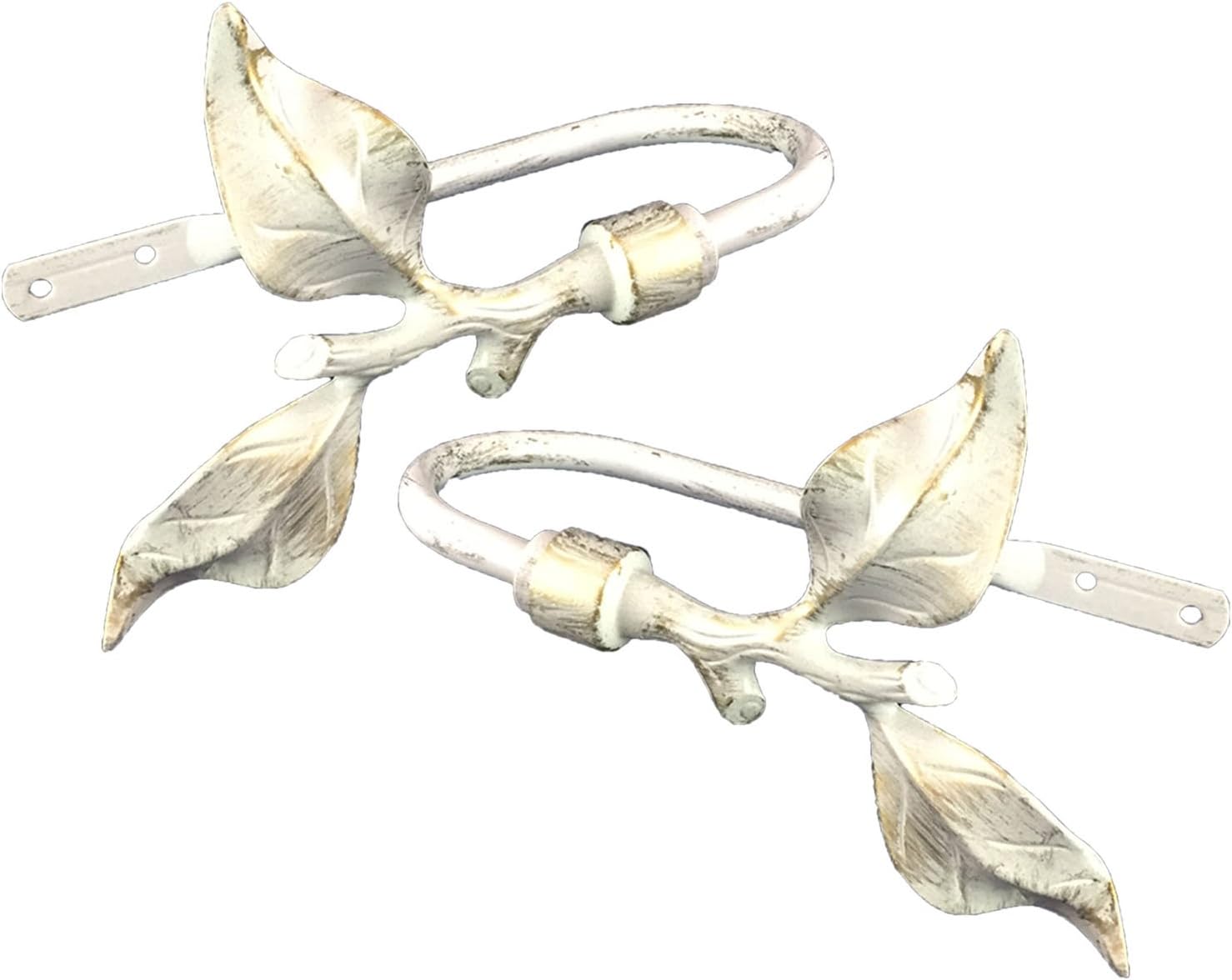 Your Home Online Set Of 2 Ivory Leaves Curtain Holdback Tieback Hold Back New
