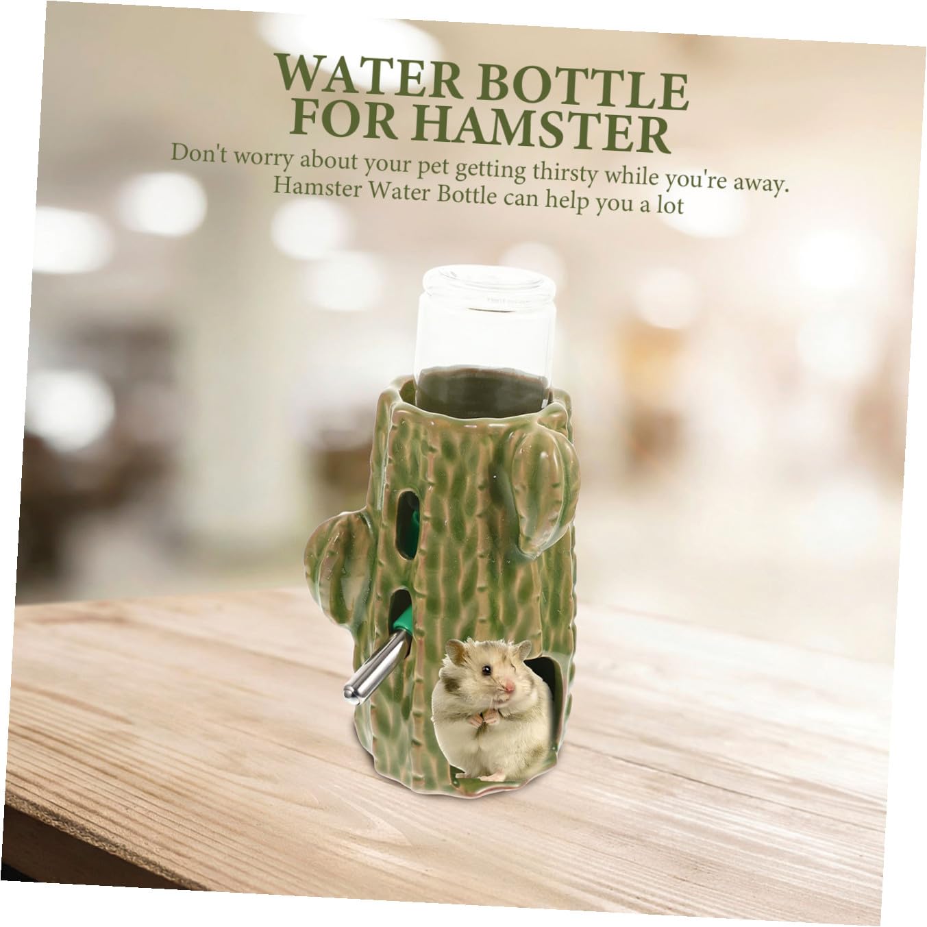 Stehende Trinkflasche für Hamster Transparente Wasserflasche Praktischer Wasserspender für Chinchilla Einfache Handhabung Auslaufsichere Konstruktion für Haushalt