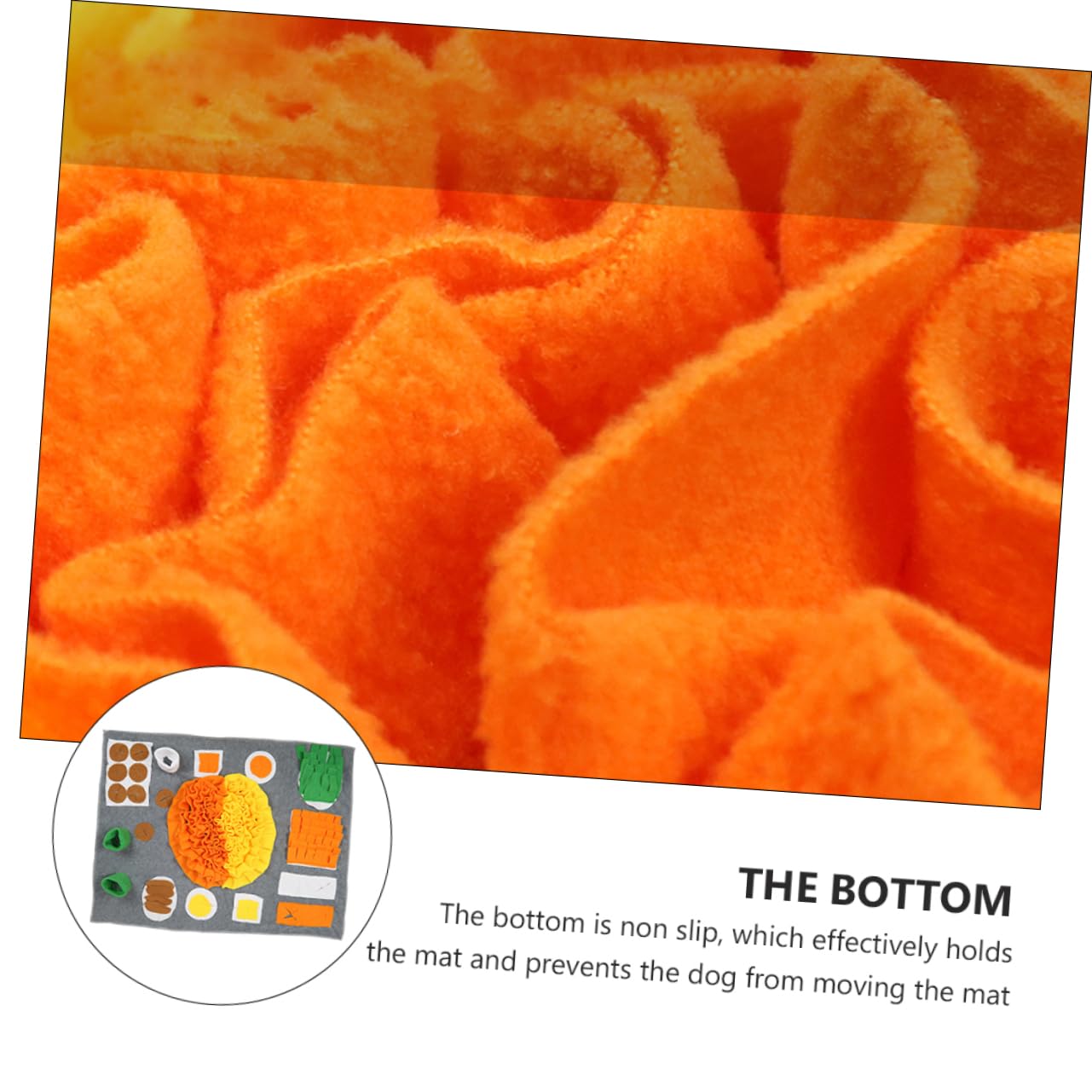 BESPORTBLE Tapis de Reniflage pour Chien Flanelle Tapis de Repas Lent pour Animaux de Compagnie