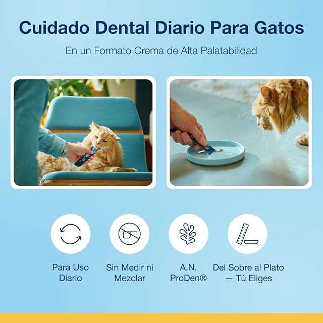 Foto 6 de 8 de ProDen PlaqueOff Crema Dental para Gatos Pack 30 Sobres Sabor Pollo