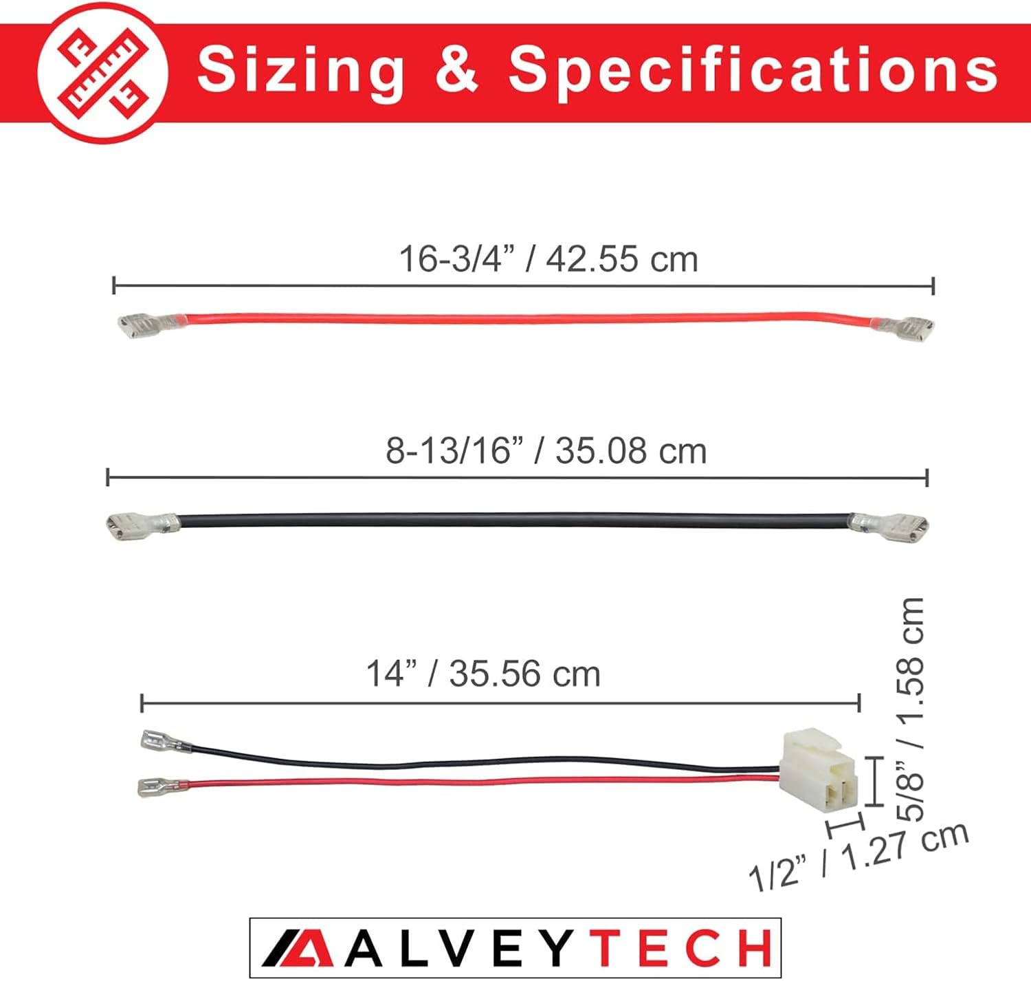 AlveyTech Premium 24 Volt Battery Pack for The Razor E300 & E325 Electric Scooter (7 Ah Standard Range, Versions 11, 13+) - Replacement Set of 2 Rechargeable AGM Batteries with Wiring Harness