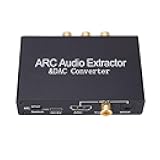 Zopsc HD ARC Sound Extractor, Optical Coaxial Audio Converter with 3.5mm Headphone Jack, 192kHz Sampling Rate, Plug and Play for HDTV, Game Console, PC, Laptop, Amplifier