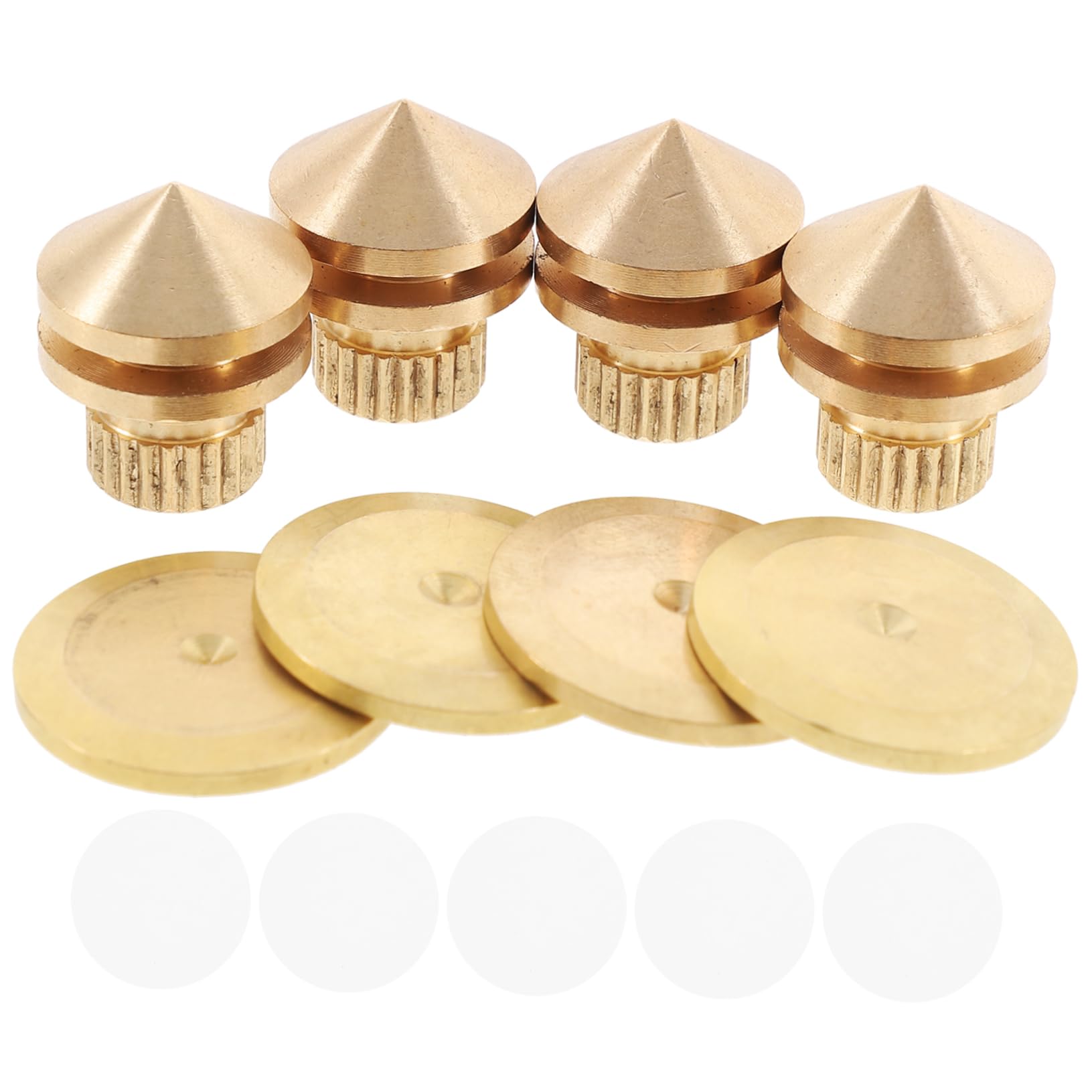 LALAFINA 4pcs Speaker Isolation Spikes High Hardness Pads for Turntables Speakers Dampening Feet Washer Double-Sided Tape Improve Sound Quality