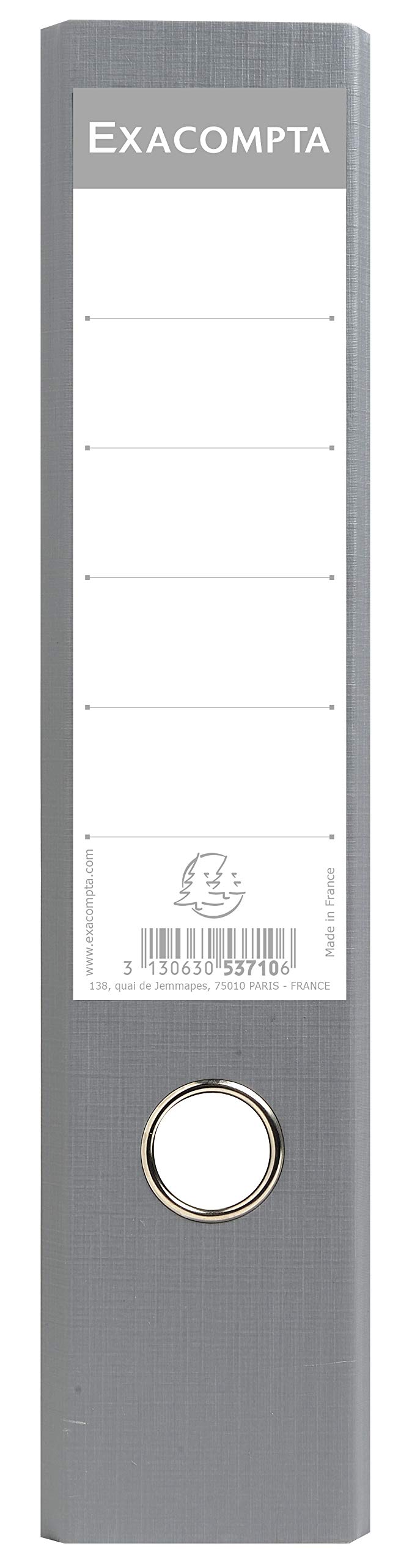 Exacompta 53710E 10er Pack Recycling-Ordner Wolkenmarmor. 7 cm breit DIN A4 grauer Rücken Ringordner Aktenordner Briefordner Büroordner Pappordner