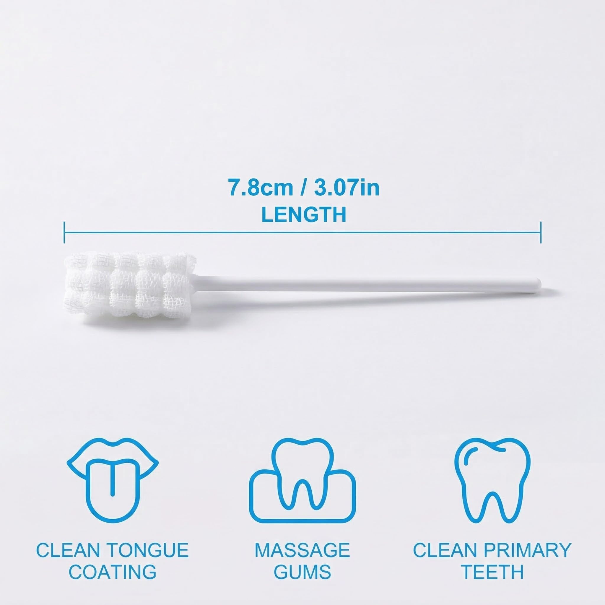 35 Pezzi Kit Puliscibocca Neonato, Cotton Fioc Neonato, Cotton Fioc Bambini, Spazzolino Neonato Monouso Sterilizzato, Spazzolino Dentini Setole Morbide, Portatile per Bambini