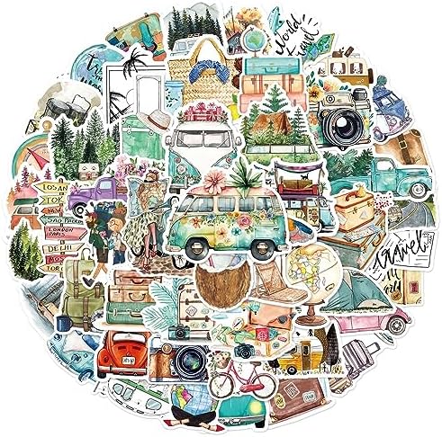 50 Pcs Travel Theme Stickers image 3