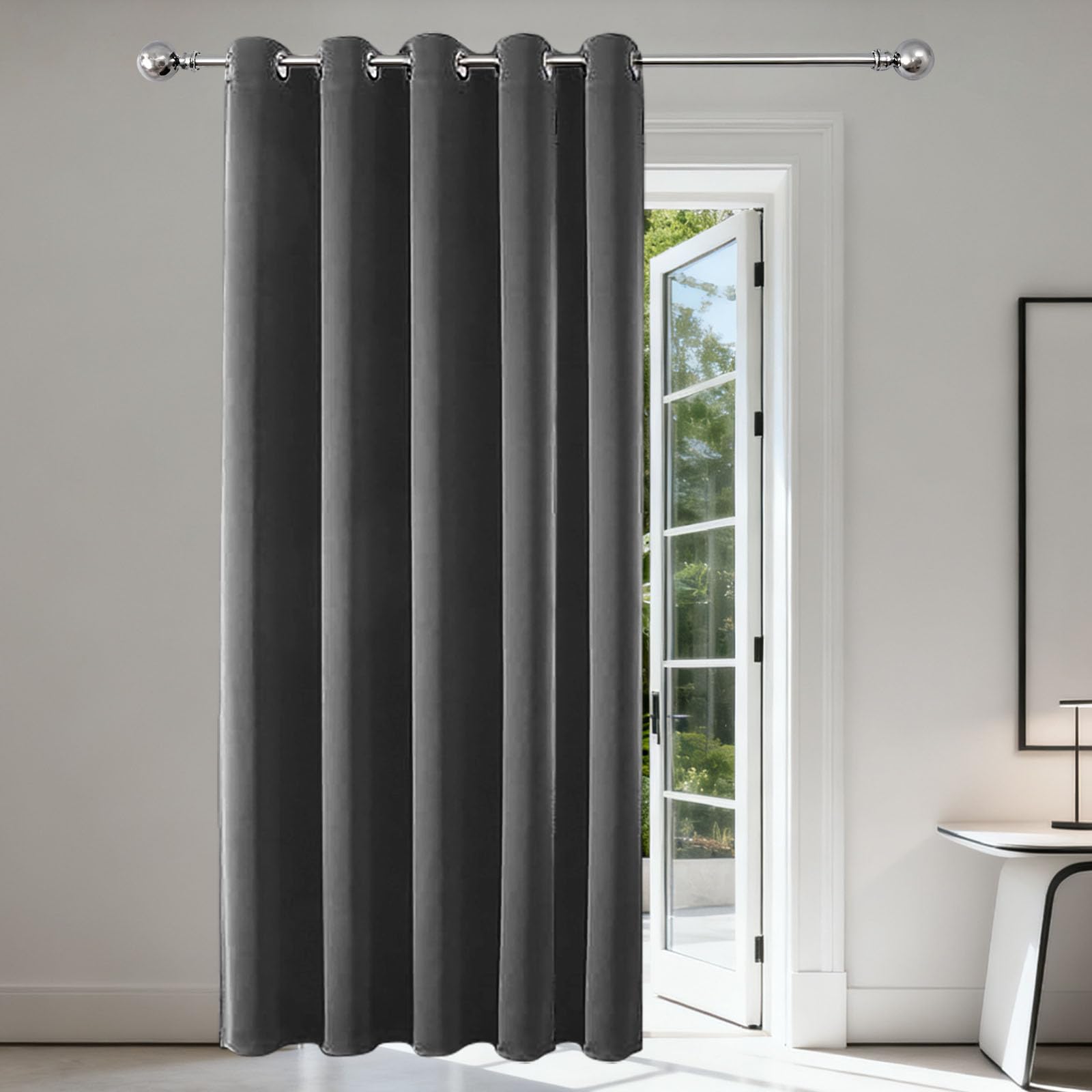 Joydeco Blackout Door Curtain 52x84 Inch Drop 1 Panel