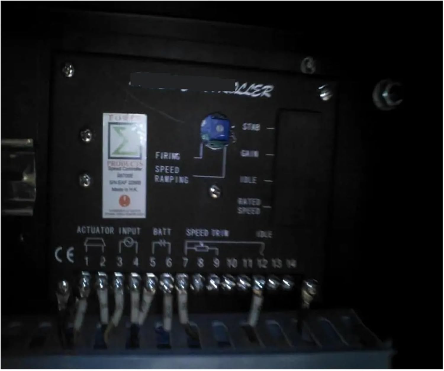 Engine Governor Generator Speed Control Board: S6700E