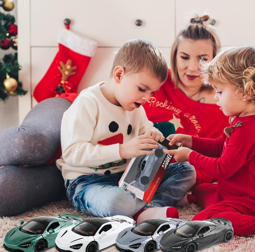 Miniatura 7 de Modelo de auto deportivo McLaren 720S de juguete fundido a presión, aleación de zinc, vehículos de tracción hacia atrás, mini superdeportivo a