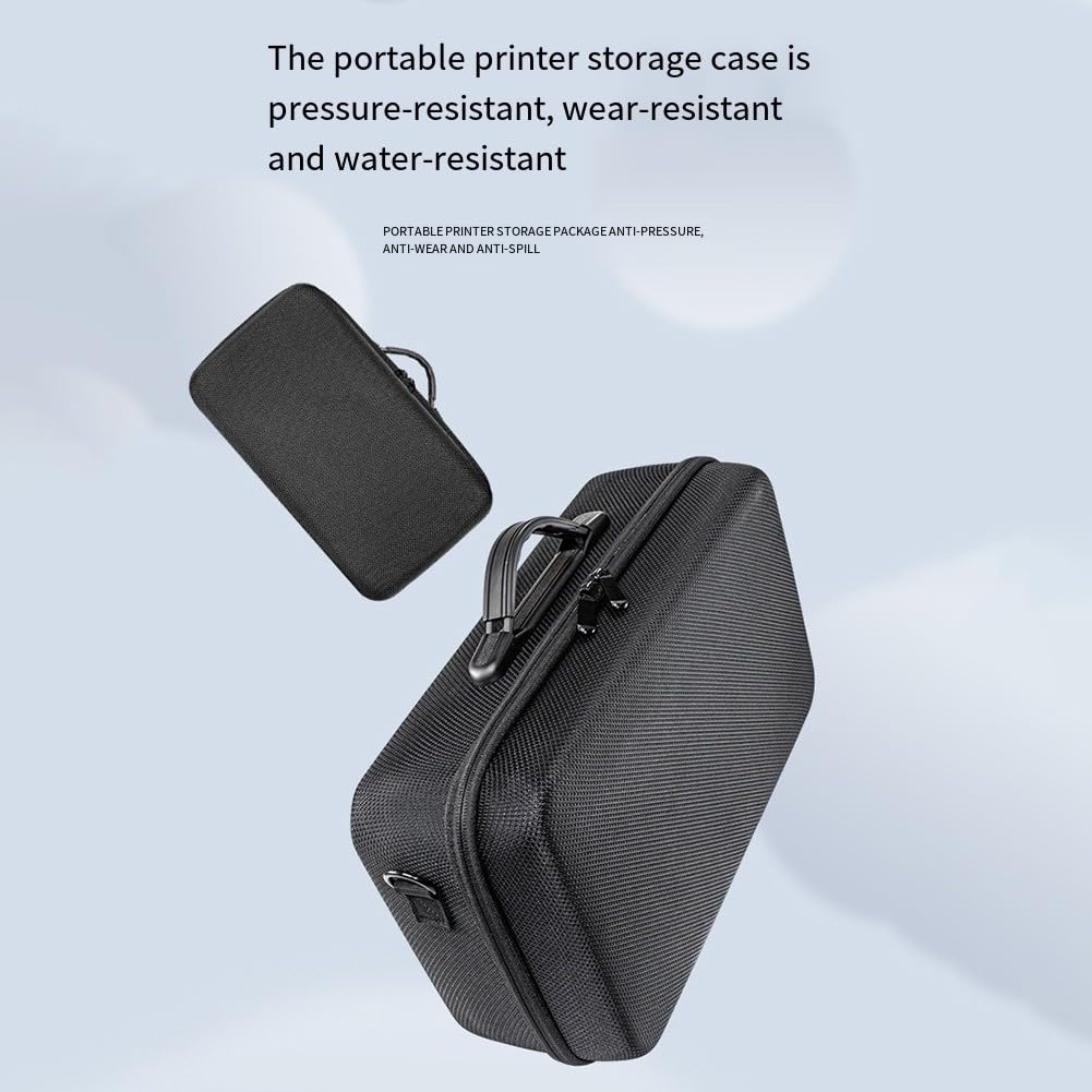 Bolsa de almacenamiento de EVA a prueba de golpes para impresora móvil HP OfficeJet 250, funda rígida portátil con compartimento para accesorios, color negro