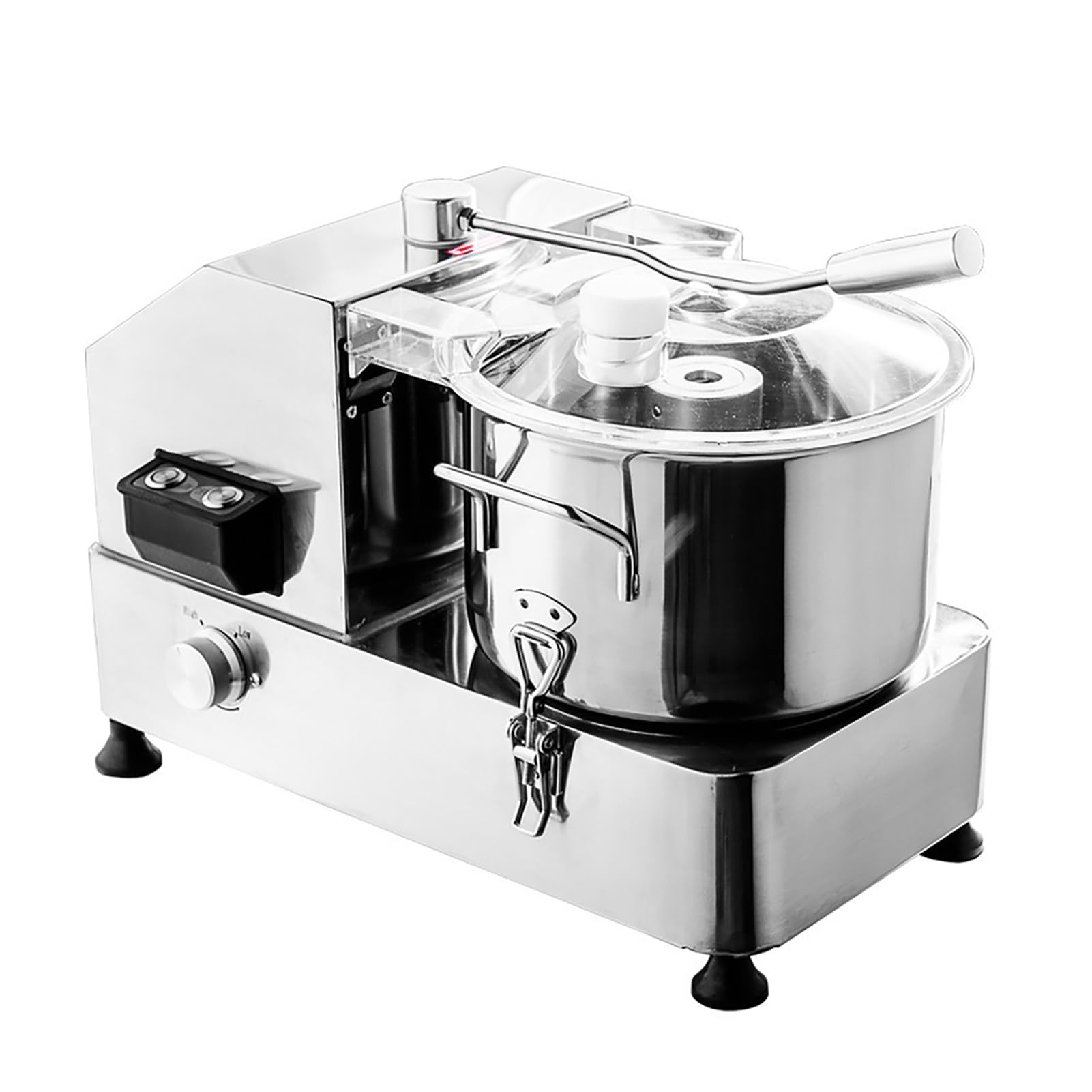 Tritatutto commerciale resistente, velocità variabile in acciaio inox per carne e verdure con finestra di visualizzazione, strumento da cucina professionale per una preparazione efficiente degli