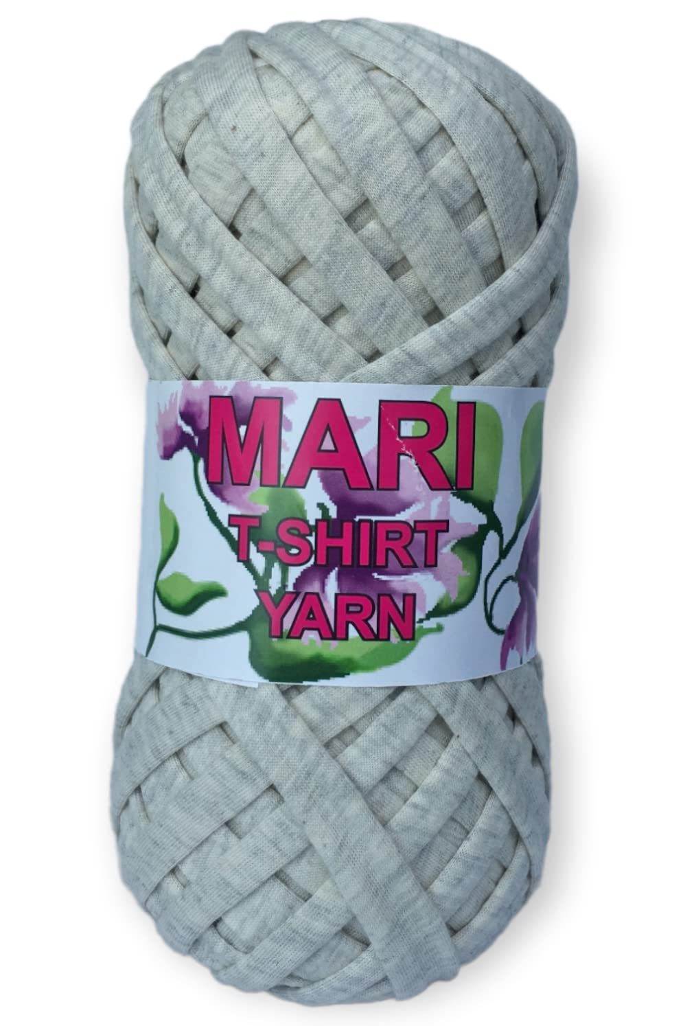 Tshirt Yarn- 100% Cotton Yarn - Ideal for Bags, Carpets, and Many More Craft Items. (275 Grams, Cream Melange)