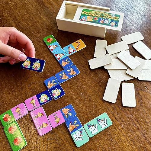 House of Marbles Wooden Christmas Dominoes miniatura 5