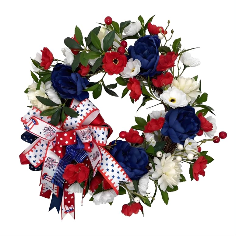 Couronne de fleurs artificielles pour décoration murale de vacances et porche