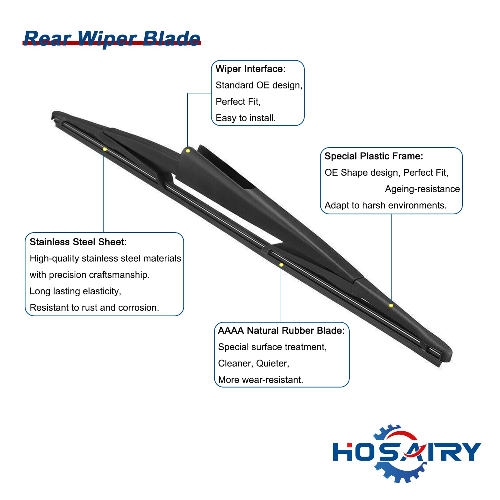 Rear Windshield Window Wiper Arm Blade For Ford Expedition - Foto 9