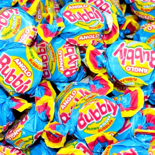 Anglo Bubbly x 50 Pieces Anglo Bubbly Bubblegum Sweets 50 Pack Bulk Bag Assorted Pick and Mix for Parties Gifts and Sharing.