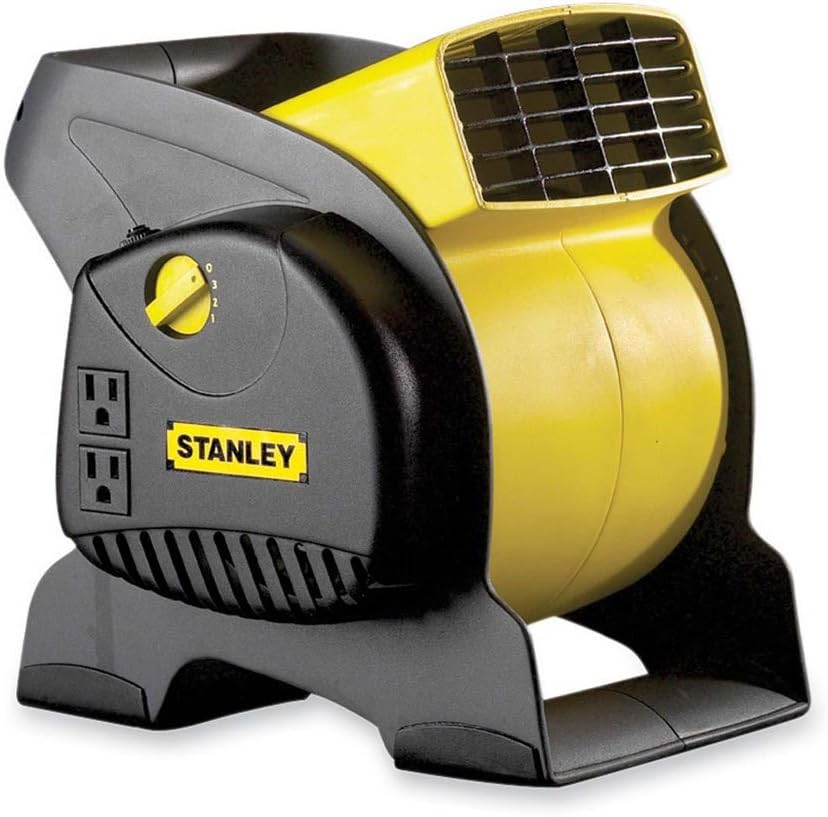 Lasko Stanley High-Velocity Blower Fan, 655702,Black / Yellow