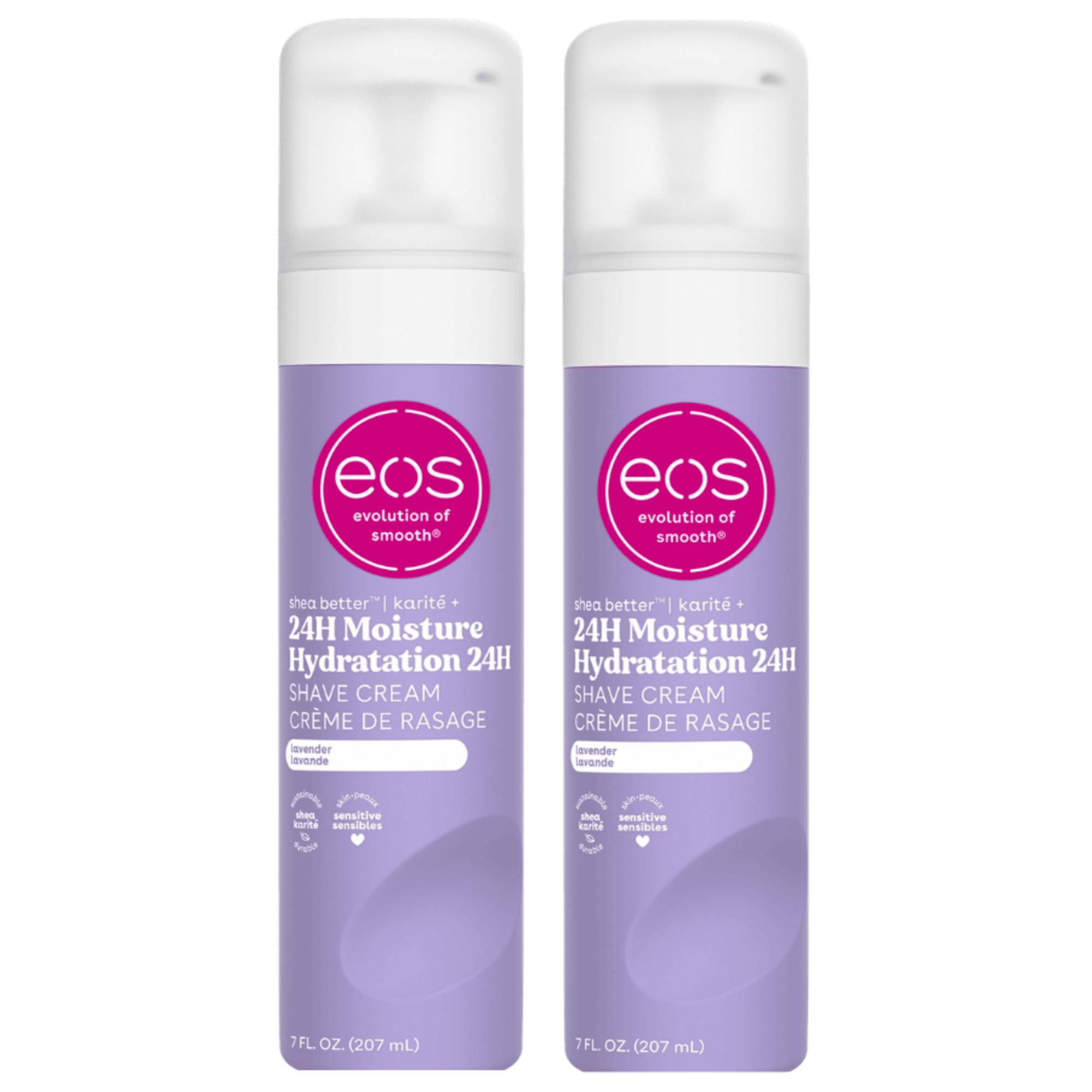 eos Lavender Shave Cream - 2 Pack for Smooth Skin -1