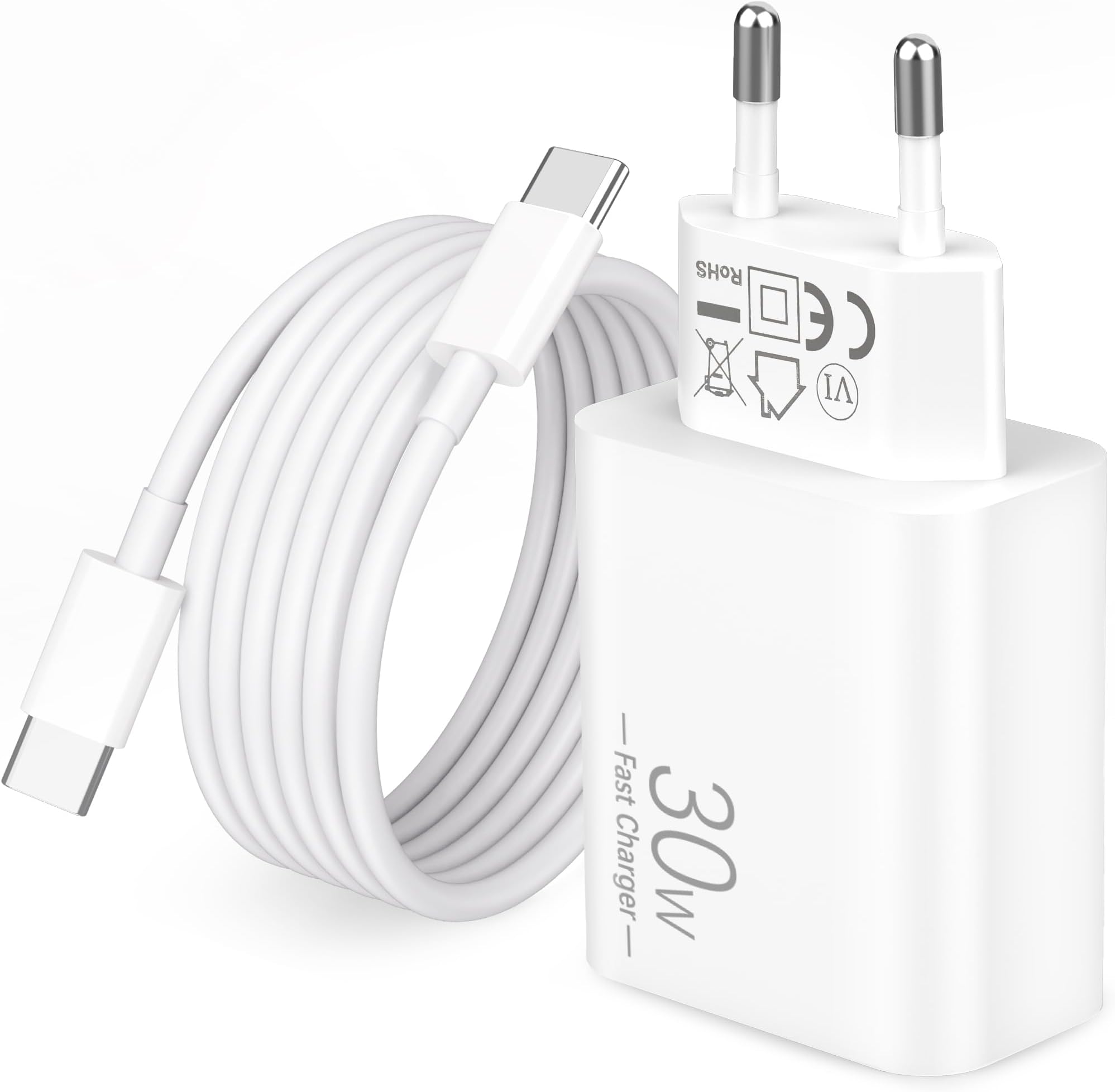 Caricabatterie Rapido 25W USB-C Per IPhone 15 E IPad | Con Cavo Originale 2 Metri, Compatibile Con IPad Pro/Air/Mini, Alimentatore