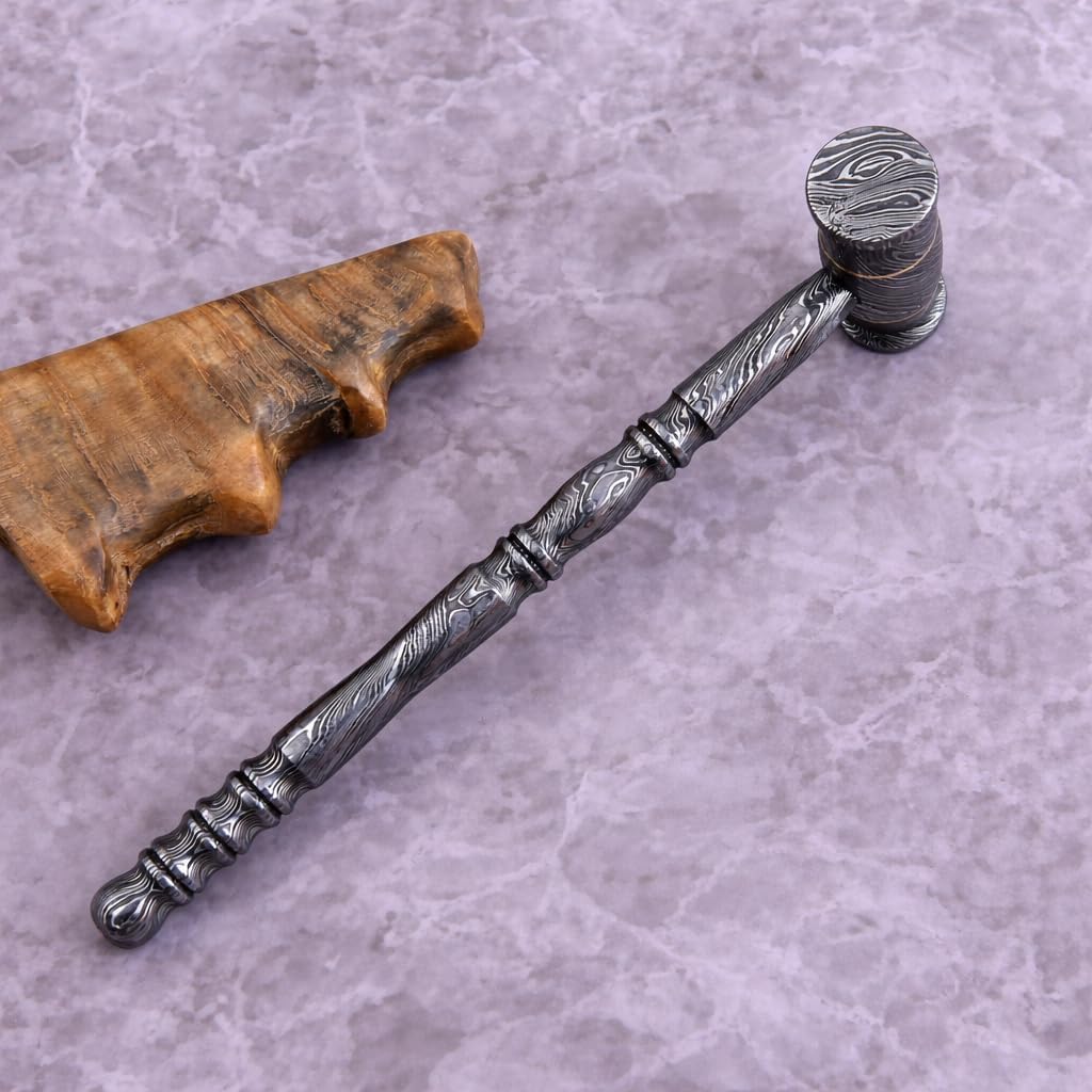 Nesmo-523 Damascus Steel Hammer With Stunning Handle, MZ 1292