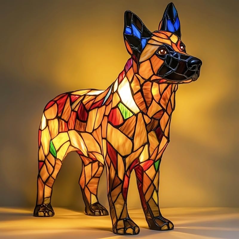 HOPASRISEE Corgi Lamp and Pug Lamp, Dog Series Art Night Light with Warm Ambient Glow, Cute Pet Dogs Themed LED Table Night Lamps for Home Decor, Fun Gift for Dog Lovers (K) — image 1