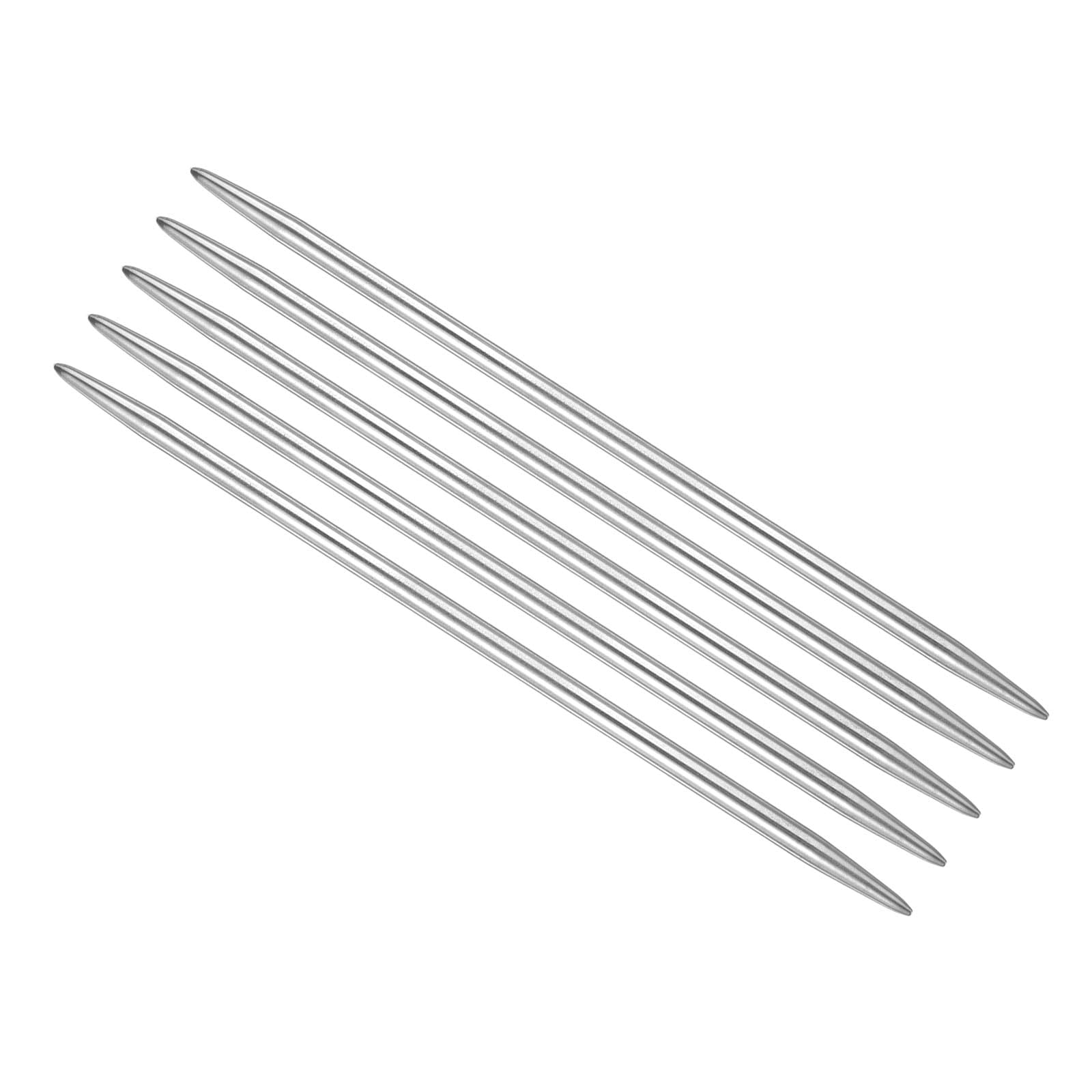 TA-VIGOR 5mm Double Pointed Knitting Needles 15cm Stainless Steel, 5pcs