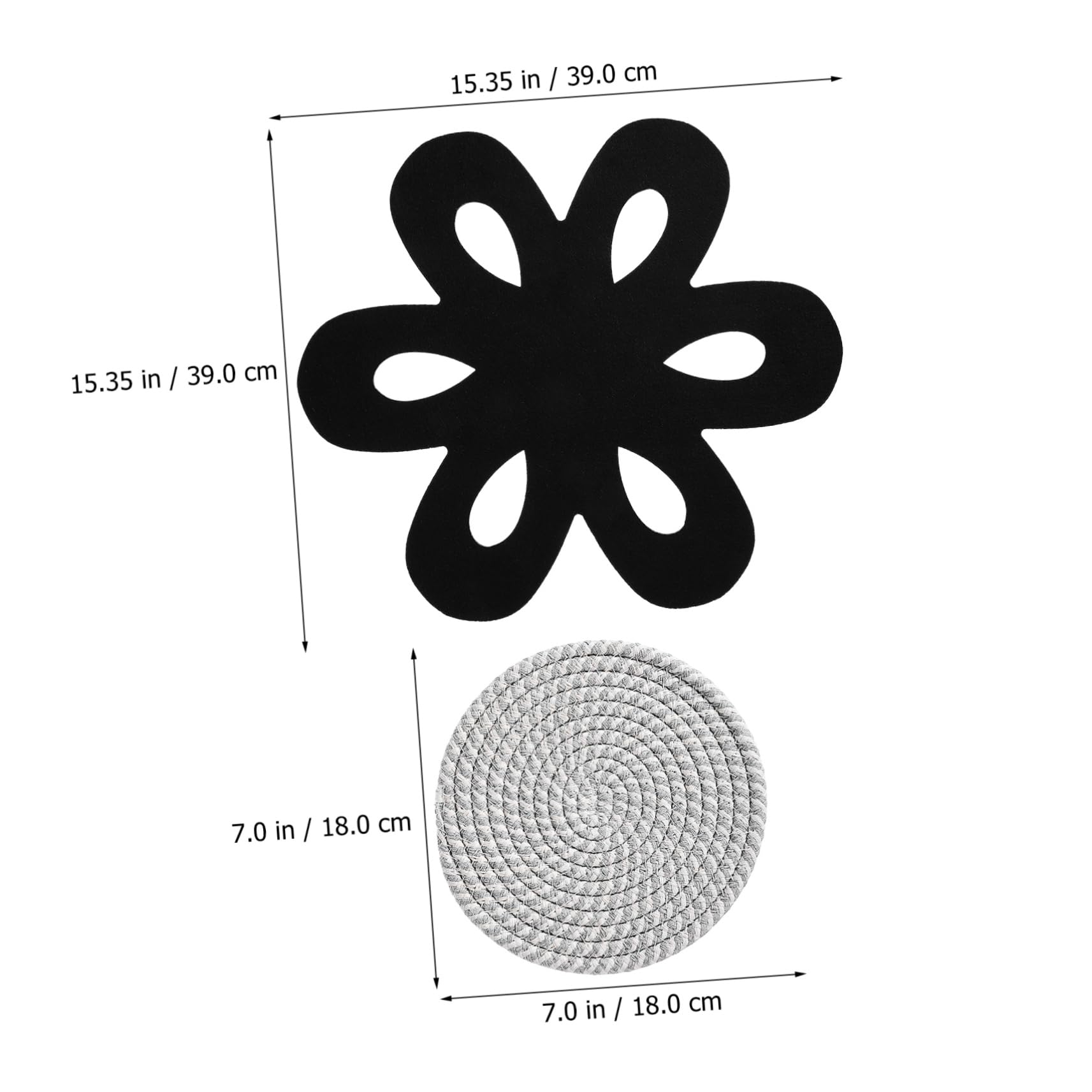 Juego de Protectores de Sartenes Redondos con Forma de Flor | 1 Set Tejido de Tela y Fieltro, Uso Multipropósito, Apilable para Guardado