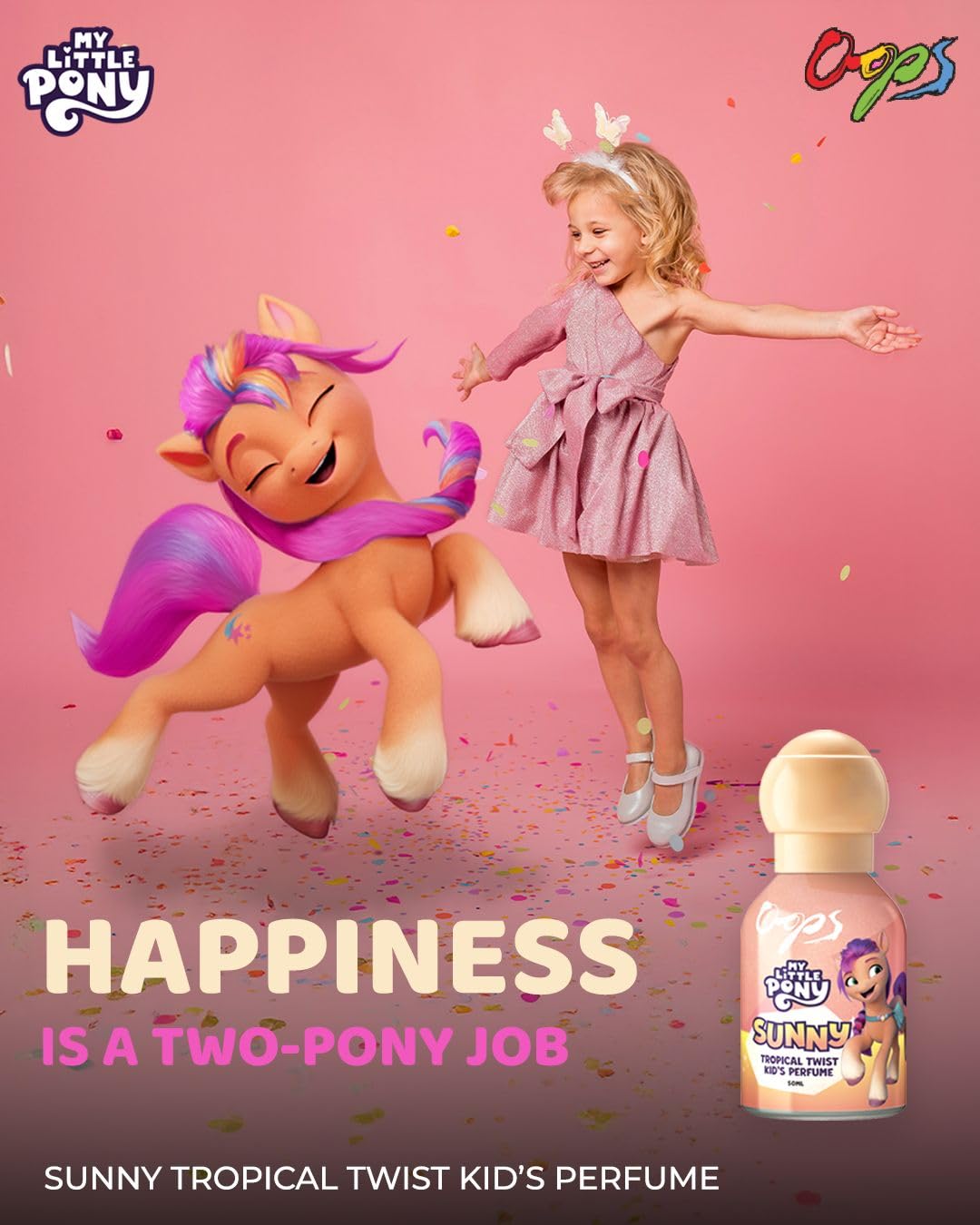 Oops My Little Pony Eau De Parfum 50ml | Sunny's Tropical Twist | Kids Perfume | Long Lasting Scent with Fruity Fragrance 3