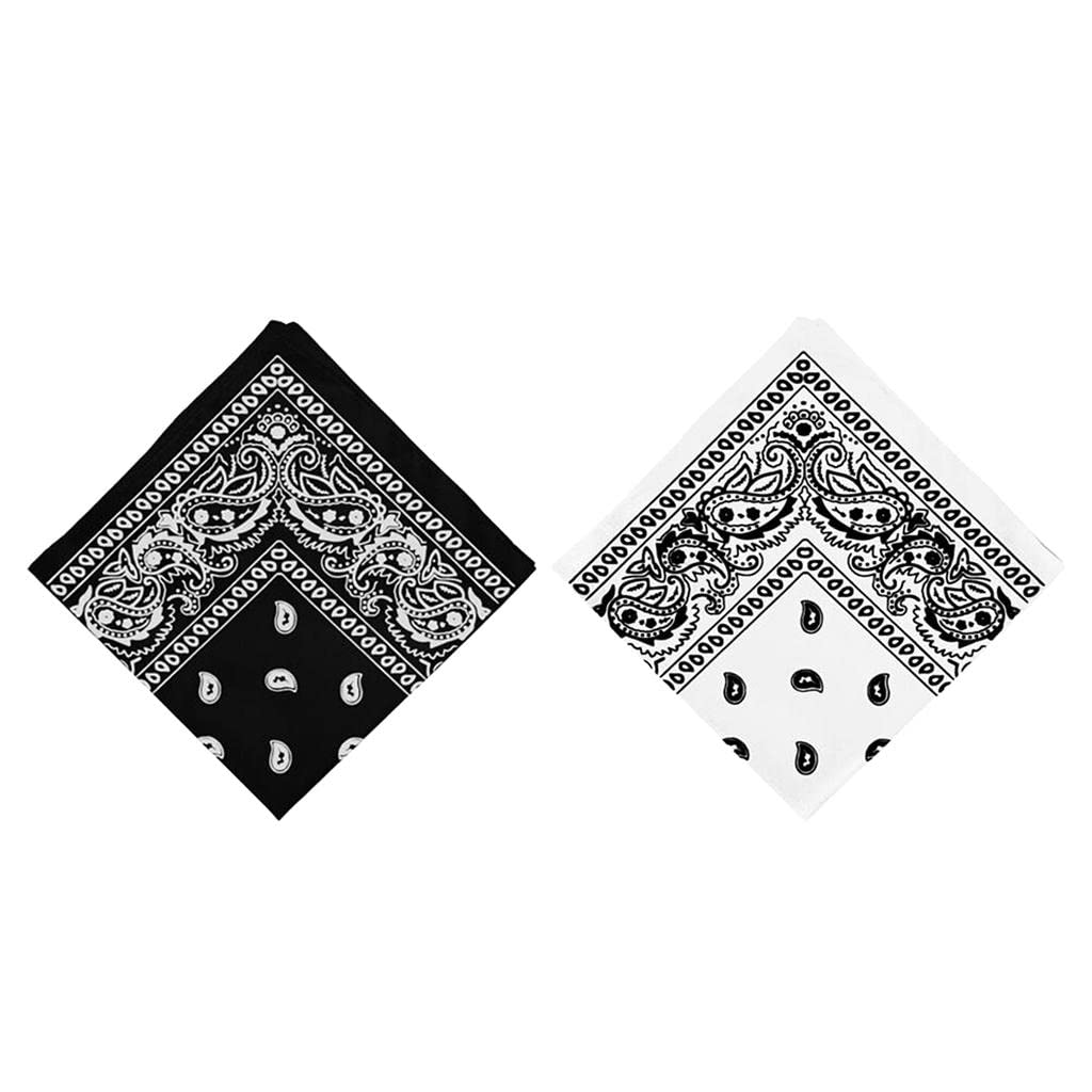 Merishopp 2 Pack Unisex Cotton Paisley Bandana Cowboy Head Scarf Head Wrap | Clothing Shoes & Accessories | Womens Accessories | Scarves & Wraps-picture-41