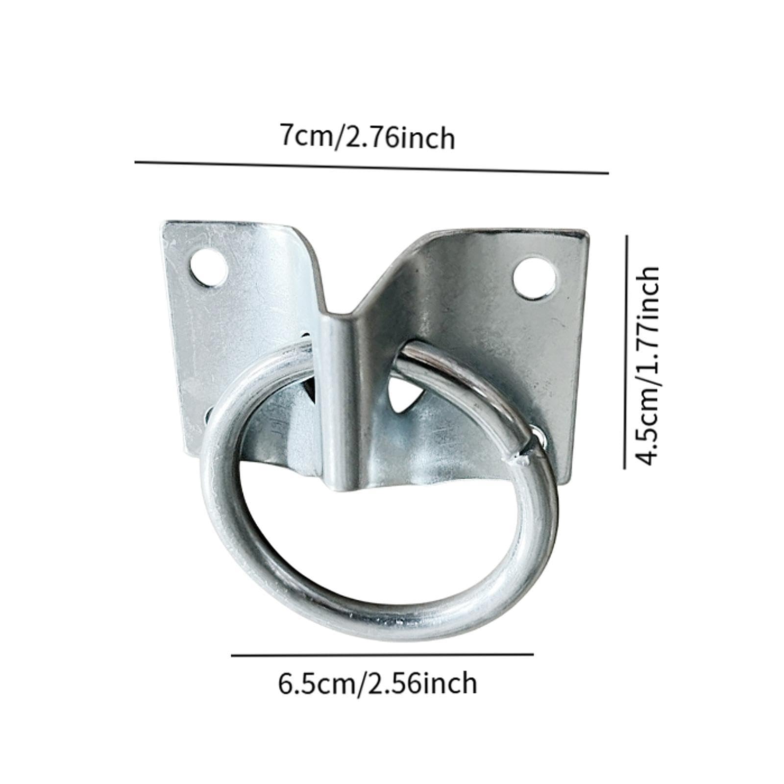 kowaku 4X Horse Tie Ring Accessory Steel Easy to Install, Horse Stable Tool Durability, Tie Ring on Plate Horse Barn Supplies
