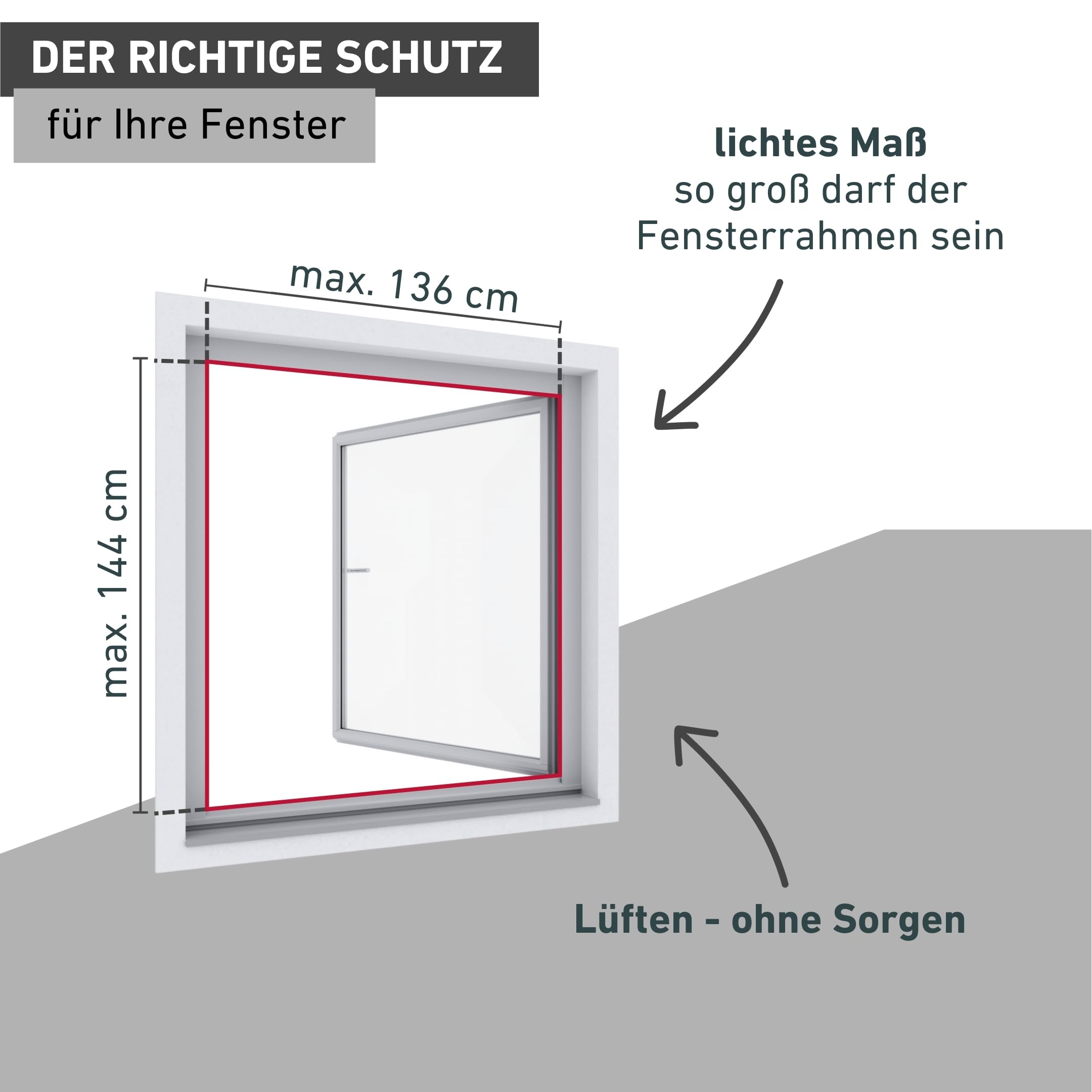 Windhager is COOL Rahmen Fenster 140x150cm W.