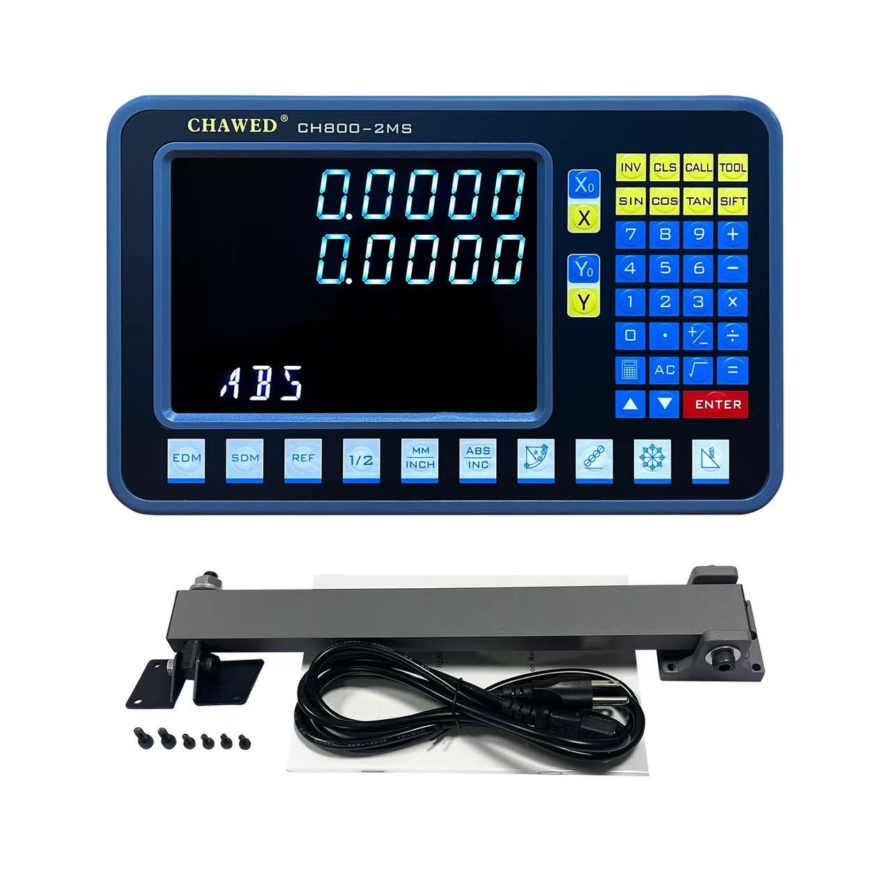 Digital Readout 2 Axis DRO Display Linear Optical Linear Scale Encoder 5um 250mm (10")+1000mm (40") Travel Length for Milling Mill Machine Lathe Machine(250mm+1000mm)