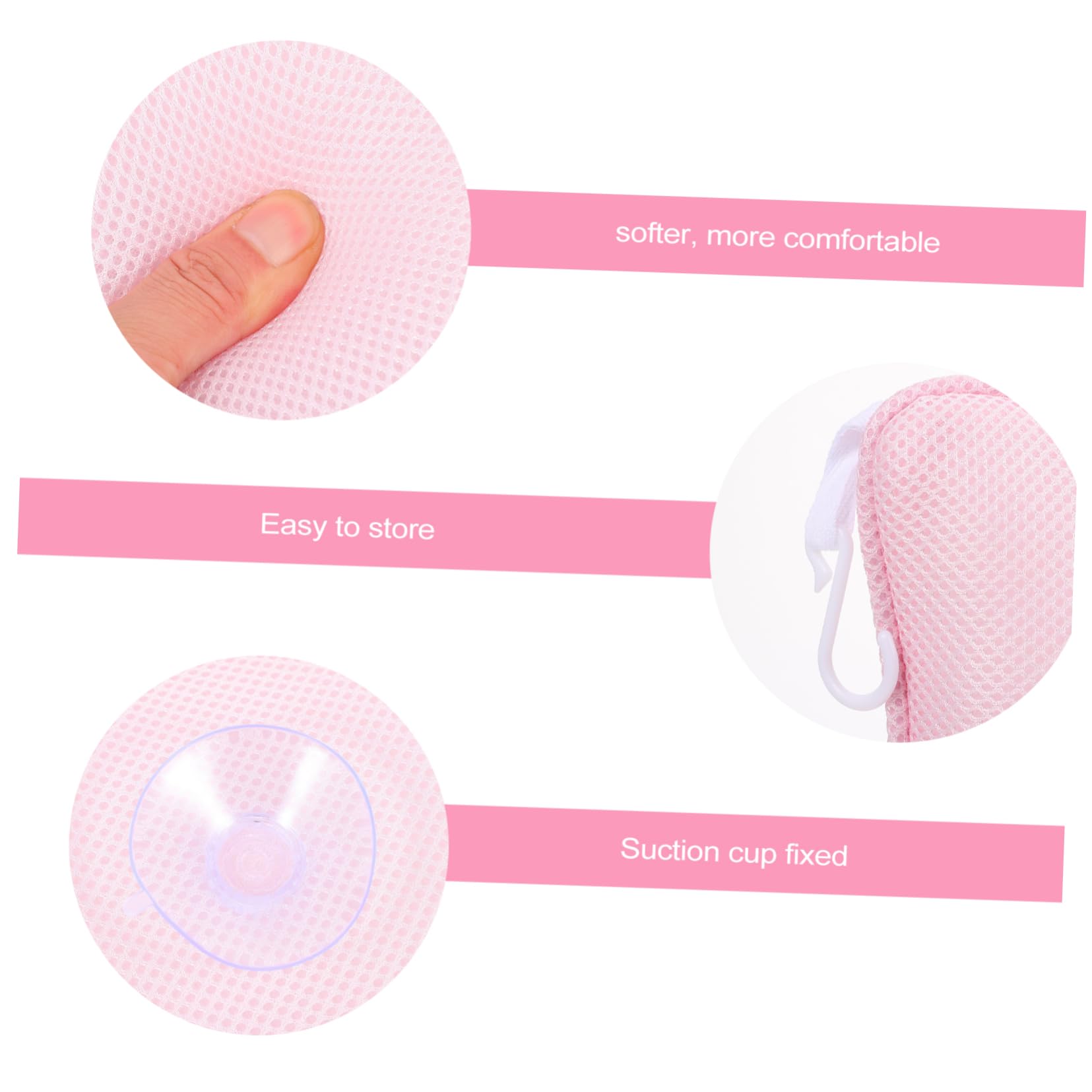 FRCOLOR 2pièces Oreiller De Bain Maille Respirante avec Ventouses Confort Pratique pour Spa Et