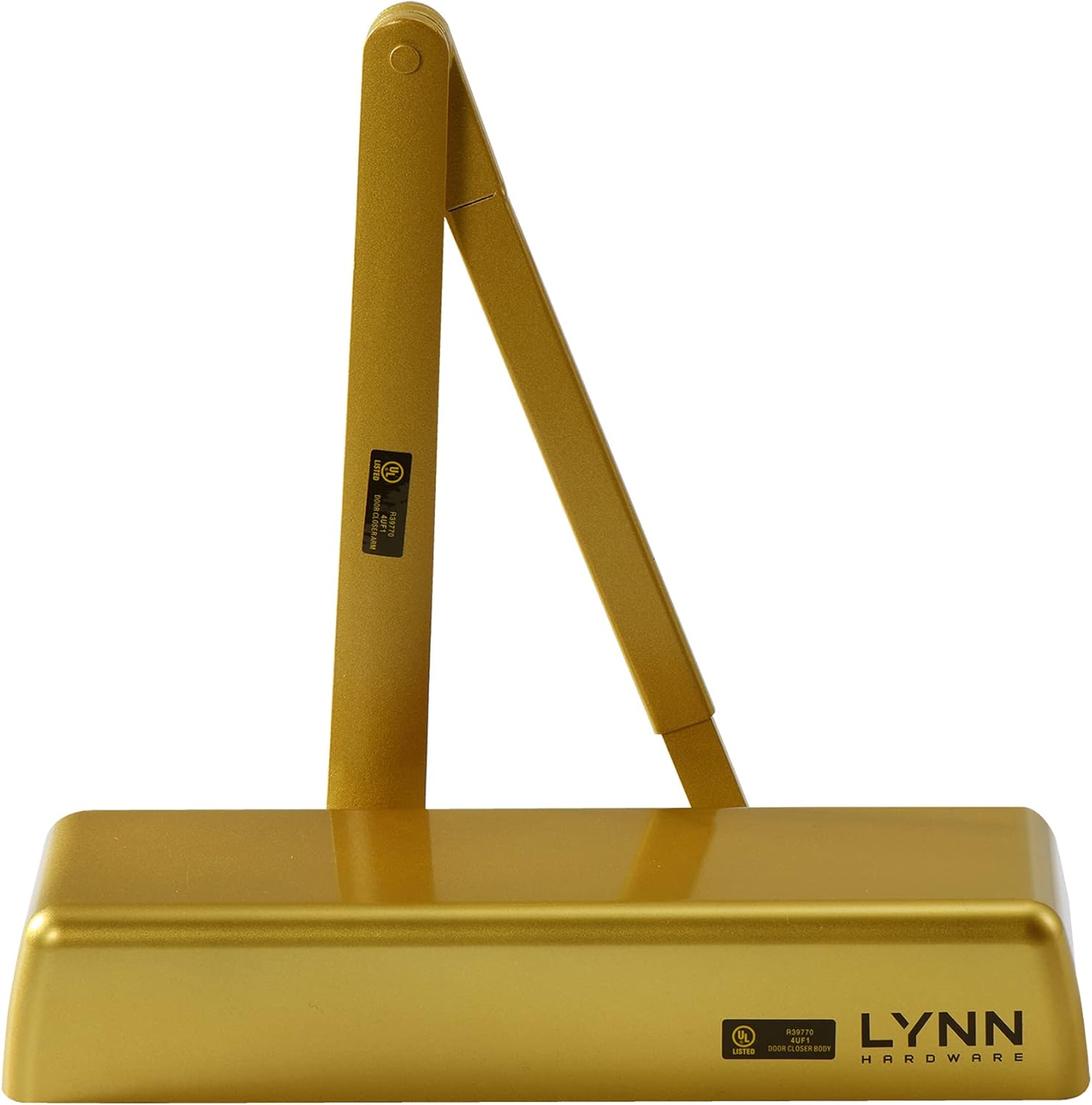 Get Cheap Price Extra Heavy Duty Commercial Door Closer -LYNN HDWR Model # LH9016 (Brass/Gold)- Surface Mounted, Grade 1, Cast Iron, UL 3 Hour Fire Rated & ADA for High Abuse Traffic doorways