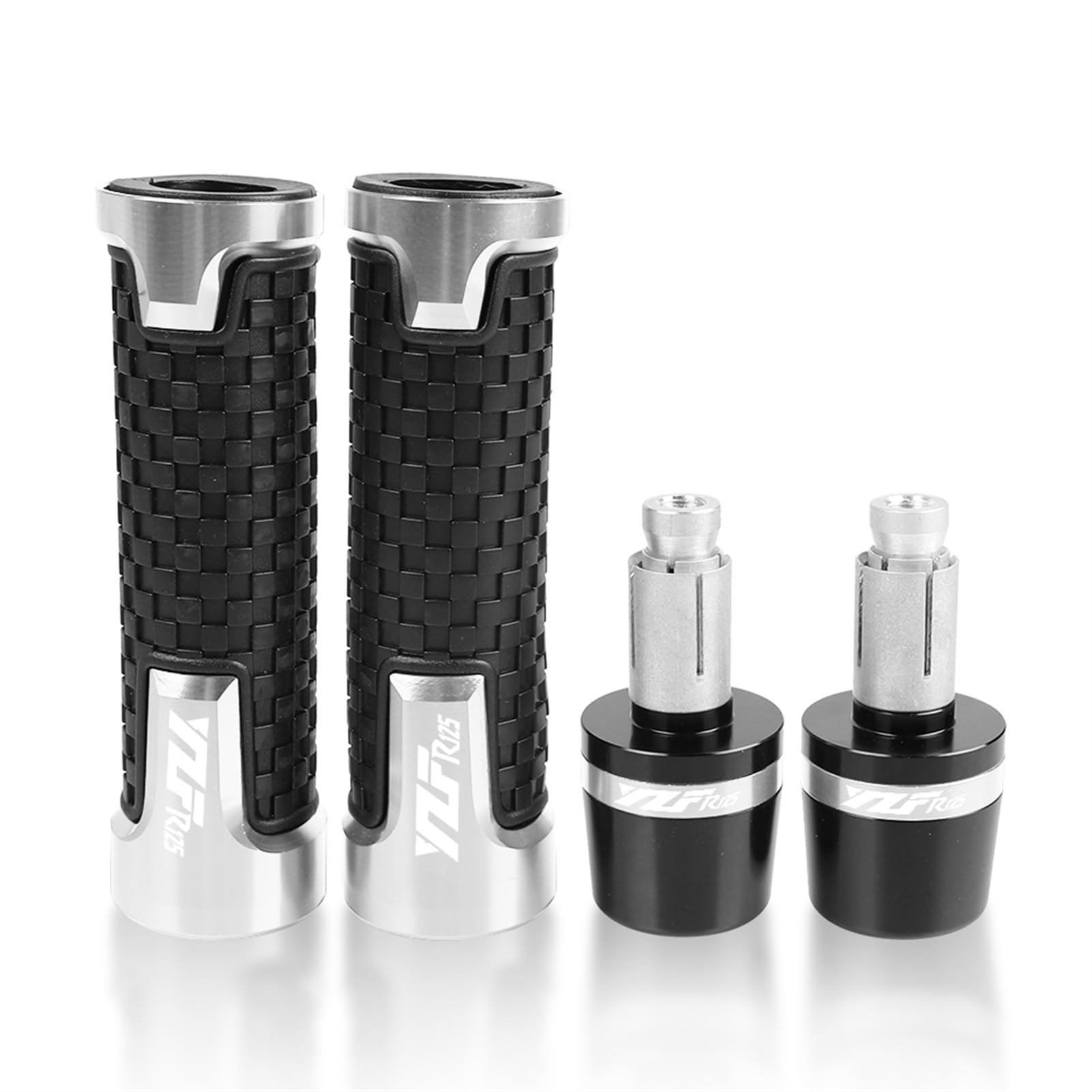 Embouts De Guidon Moto Aluminium Rouge - Compatible Yamaha YZF R125, MT-07, MT-09 Et Autres - 3
