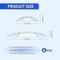 Vista 2 de 4 tiras anticolisión para puerta de automóvil, calcomanías antiimpacto para retrovisor, cubiertas decorativas de protección de puerta, protector