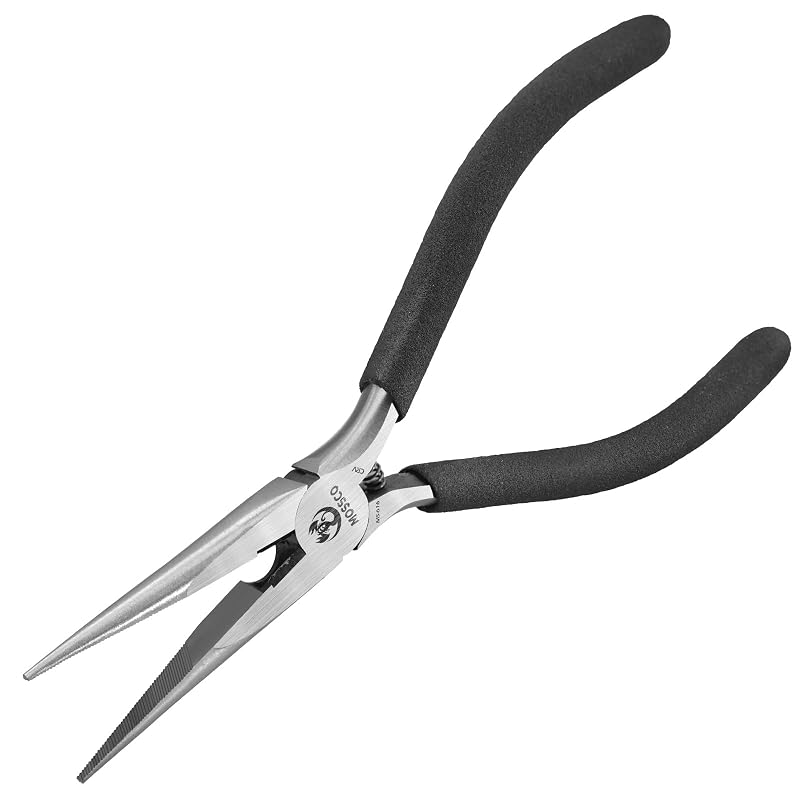 Alicate de Bico Longo MOSSCO de 15,2 cm com Cortador de Fios, Mandíbulas Serrilhadas e Mola MS-616