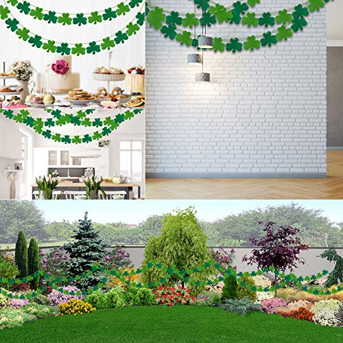 SKNONO Felt Shamrock Clover Garland Banner, St. Patrick \'s Day Banner Decorations, St. Patrick\'s Day Irish Party Supplies - Thumbnail 6