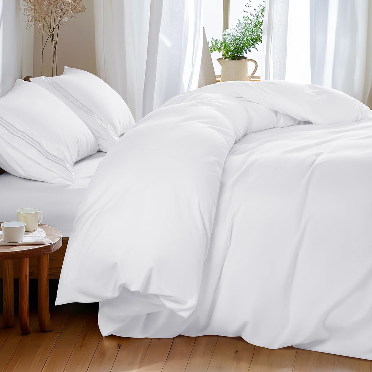 Shilucheng Bedding Duvet Cover Queen Size Soft Prewashed