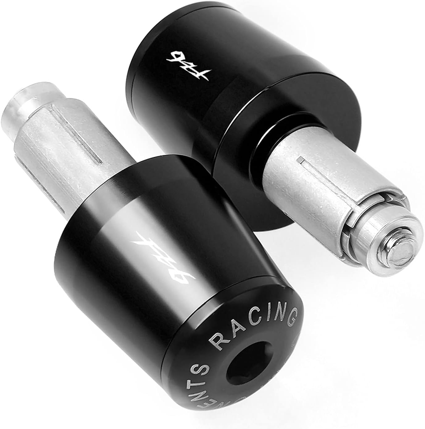 Motorcycle Handlebar Hand Grips Handle Bar End Cap Compatible with Ya ma ha FZ6 FAZ ER 2004-2010 2005-2009 Grips Bar Ends